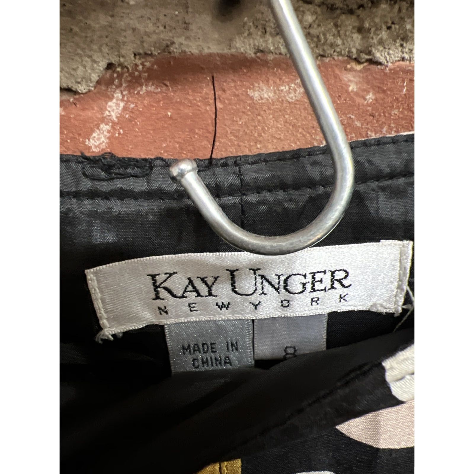 Vintage Kay Unger Womens Black Poka Dot Silk Dress Fit & Flare Knee Length Size 8 - 22in Kay Unger Womens Black Poka Dot Silk Dress Flare Size 8 Size M / US 6-8 / IT 42-44 - 3 Thumbnail