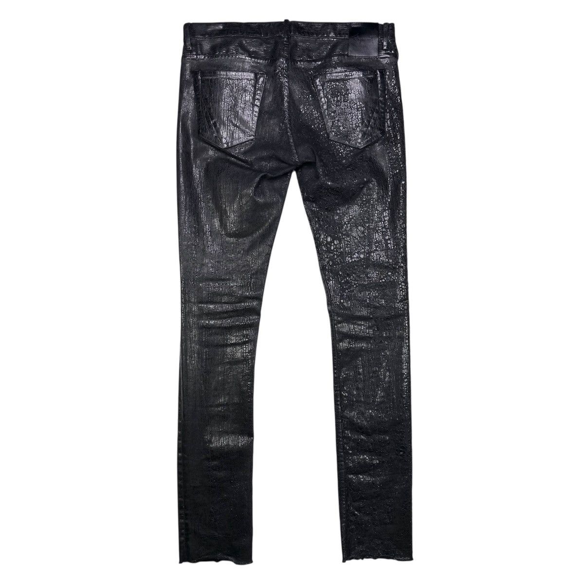 Fagassent Toshiki Aoki FAGASSENT CROCODILE EMBOSSED BLACK DENIM Size US 31 - 3 Thumbnail