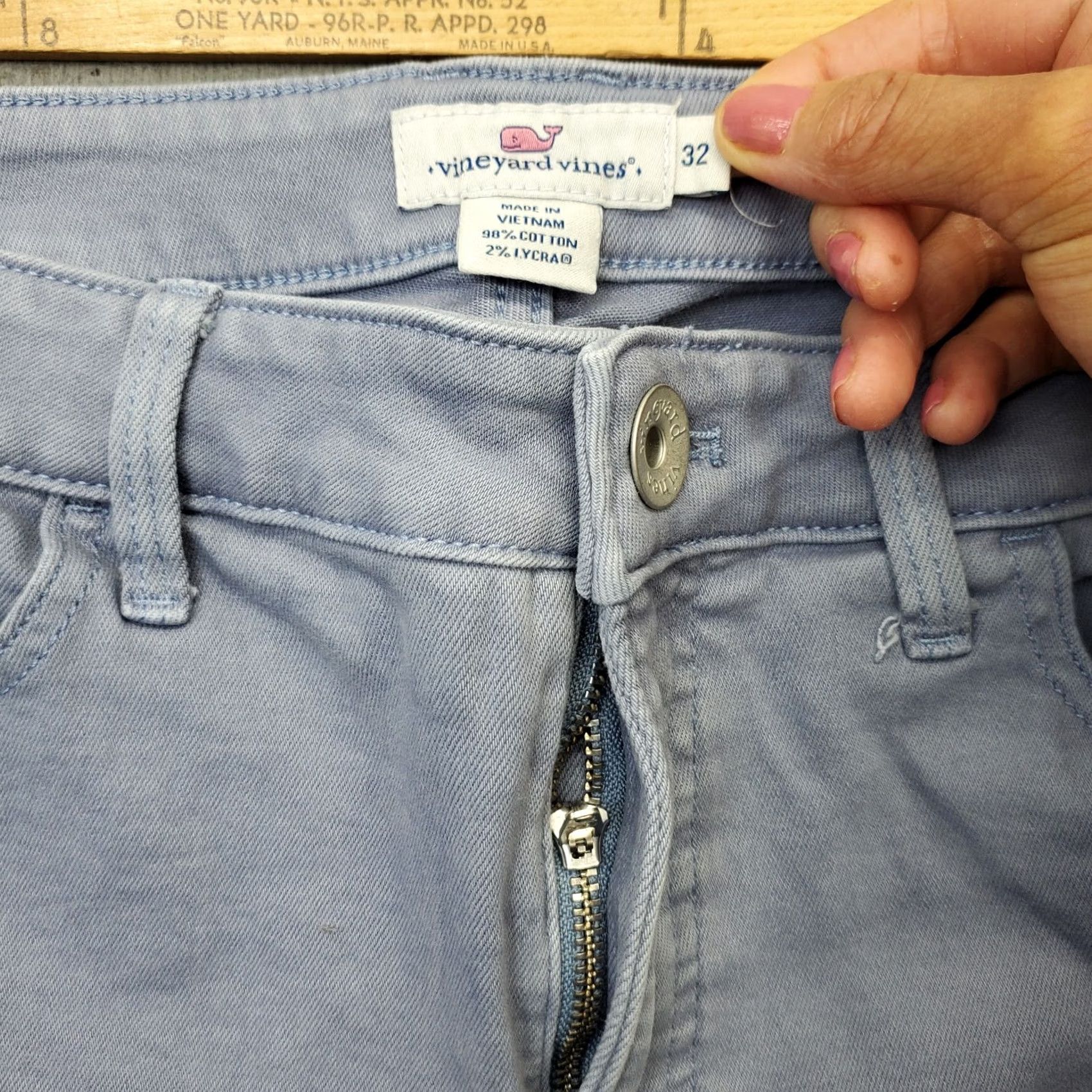 Vineyard Vines Vineyard Vines High Rise Skinny Jeans Womens Size 32 Gray Denim 5-Pocket Design Size 24" / US 00 / IT 34 - 7 Thumbnail