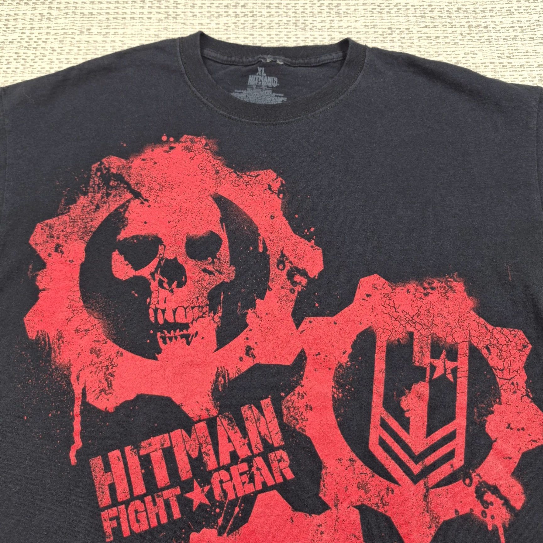 Vintage Hitman Fight Gear Shirt Mens XL Black Skull Fist Graphic Tee MMA Streetwear Size US XL / EU 56 / 4 - 4 Thumbnail