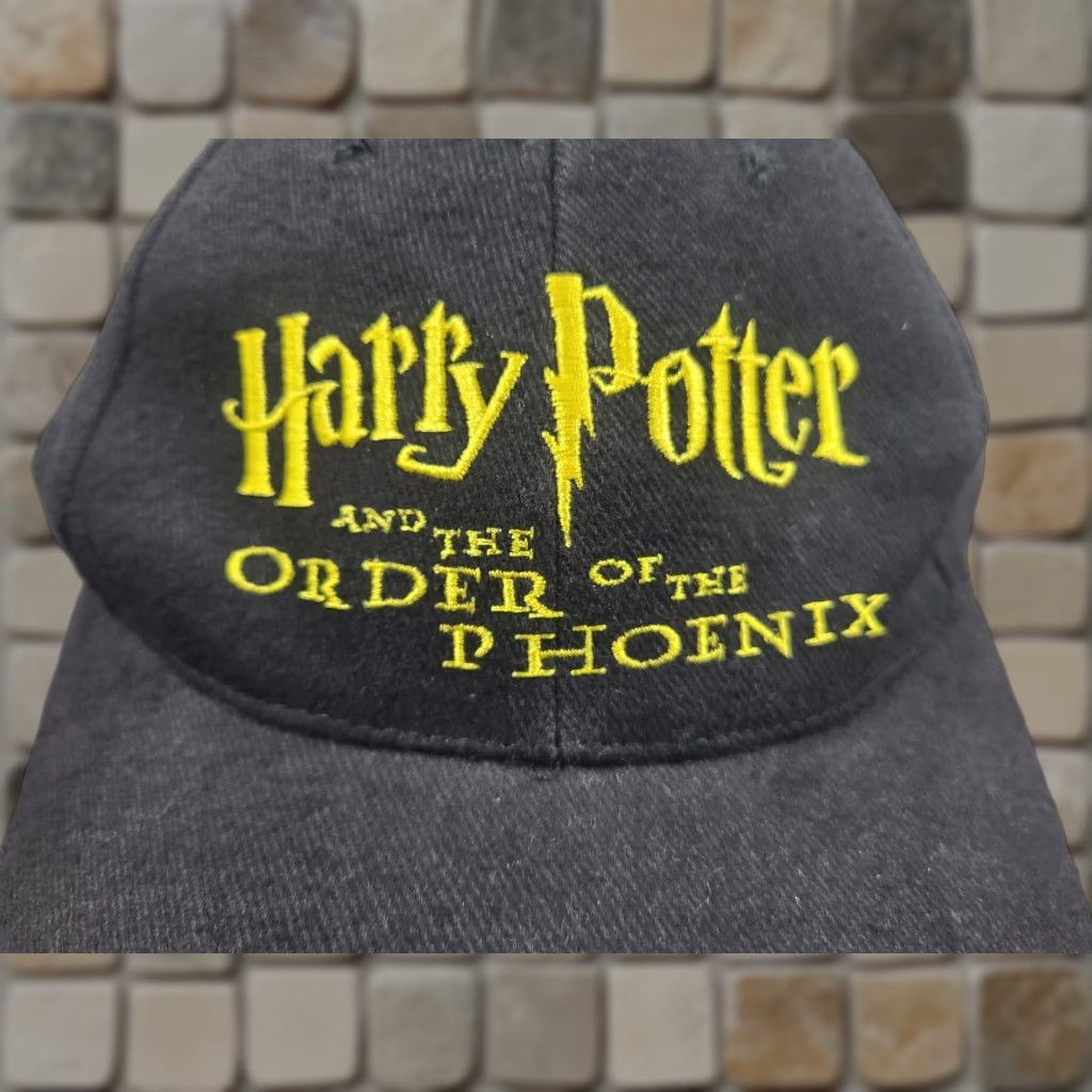 Vintage VINTAGE Scholastic HARRY POTTER promotional Hat Cap Adjustable Order Phoenix Adult Unisex Adults Baseball Cap Black 100% Cotton Velcro Adjustable Size ONE SIZE - 1 Thumbnail