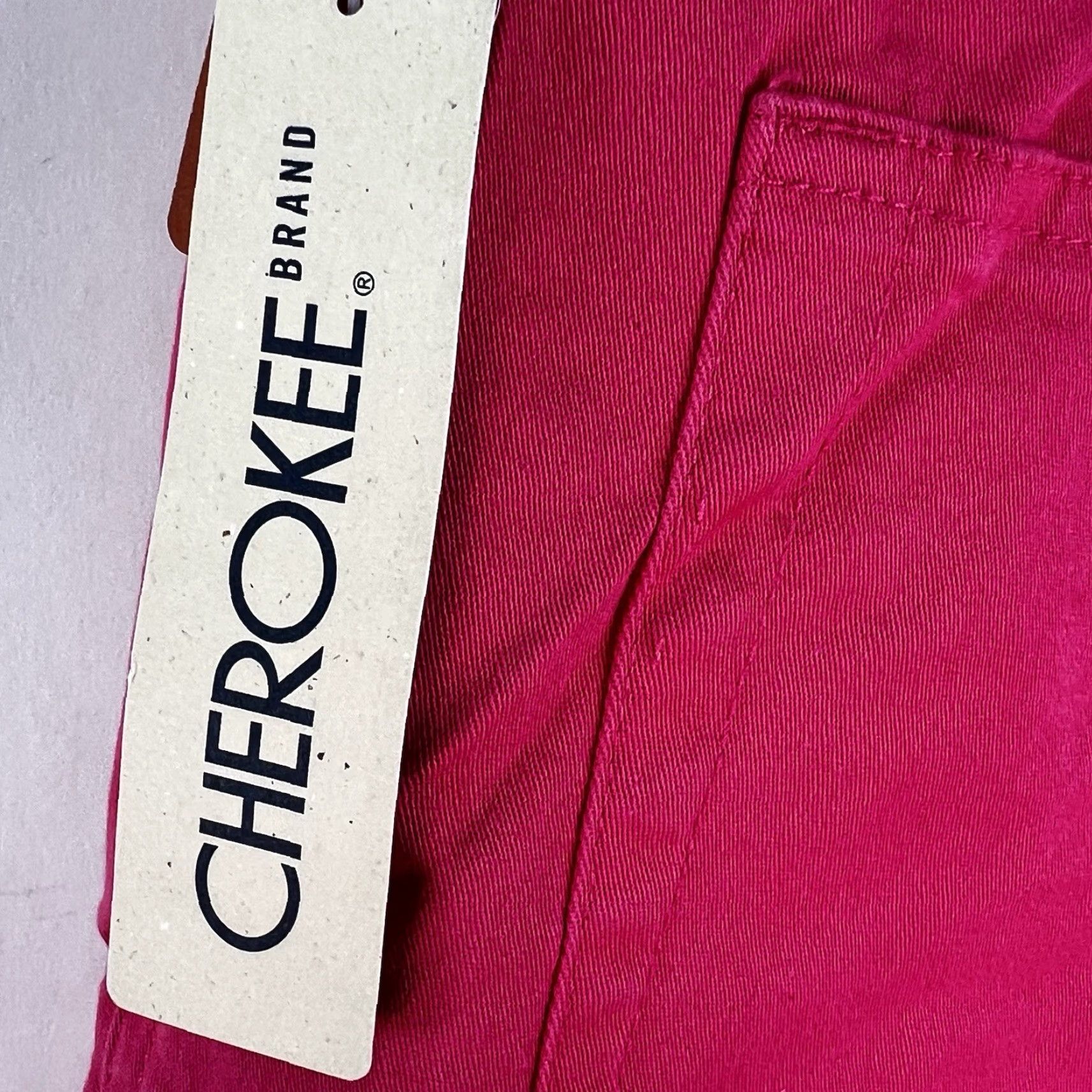 Cherokee VINTAGE Cherokee Jeans Womens 18 Pink 36X31 Straight Stretch 5-Pocket Logo Zipper Button VTG Y2K Denim Shapewear? Size 40" / US 18 - 6 Thumbnail