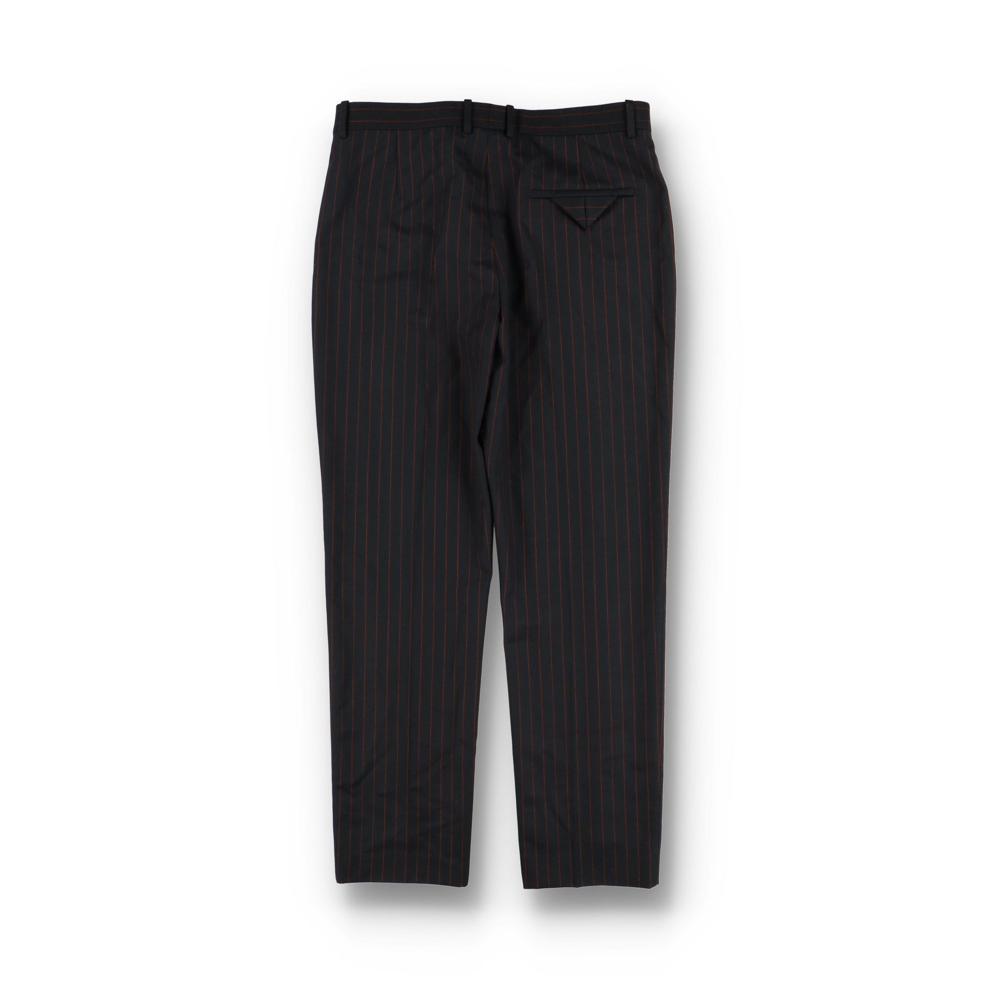 Bottega Veneta Dark Green Wool Pinstripe Slim Trousers Size US 38 / EU 54 - 6 Thumbnail