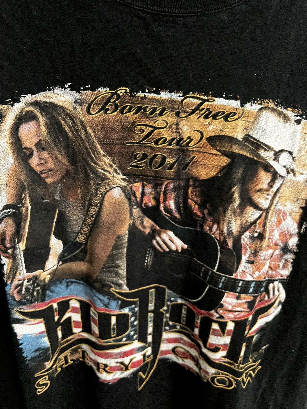Vintage Kid Rock Born Free Tour 2011 Vintage Band Tee Size US XXL / EU 58 / 5 - 3 Thumbnail
