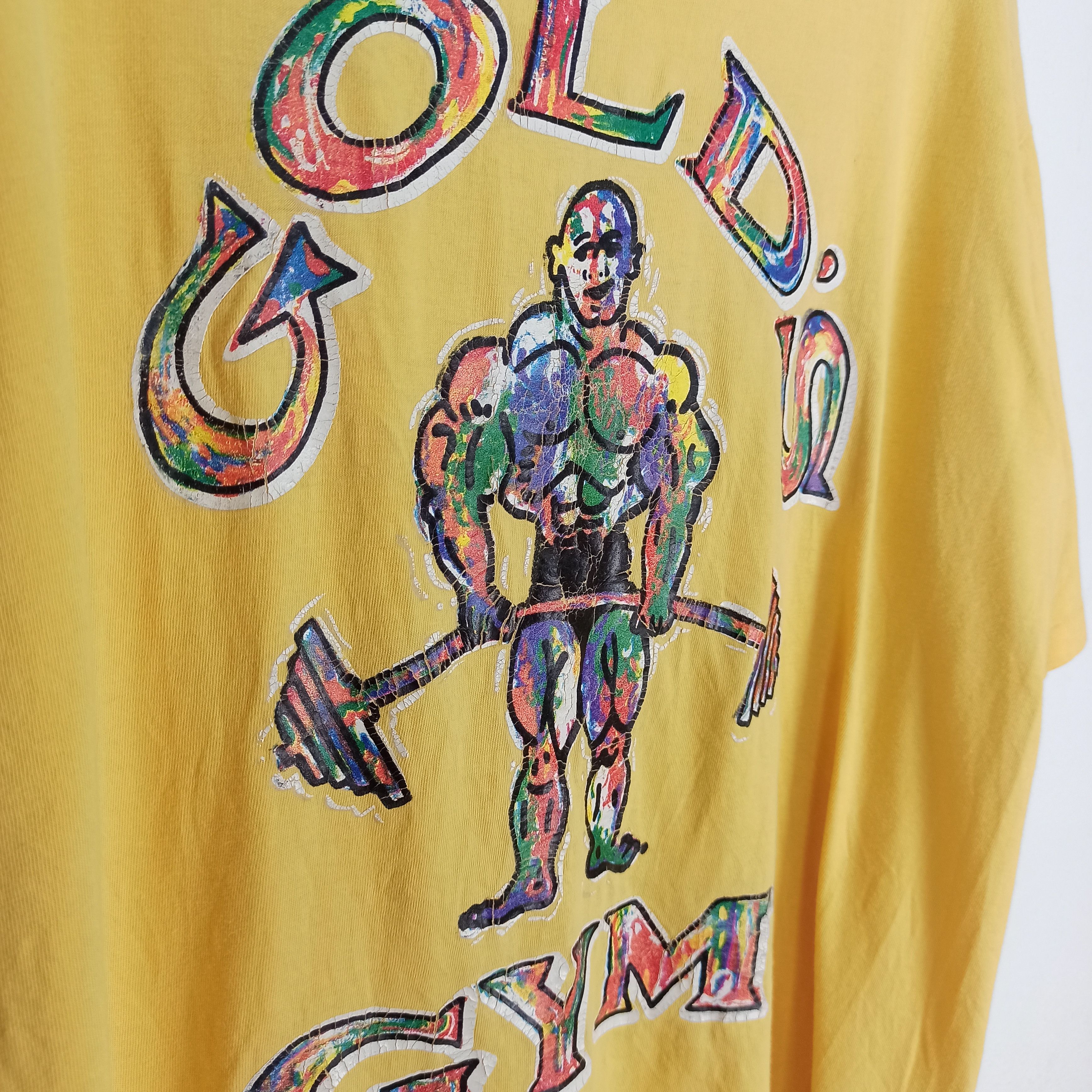 Vintage Very rare Vtg 90s Gold gym Tshirt Size US L / EU 52-54 / 3 - 2 Thumbnail