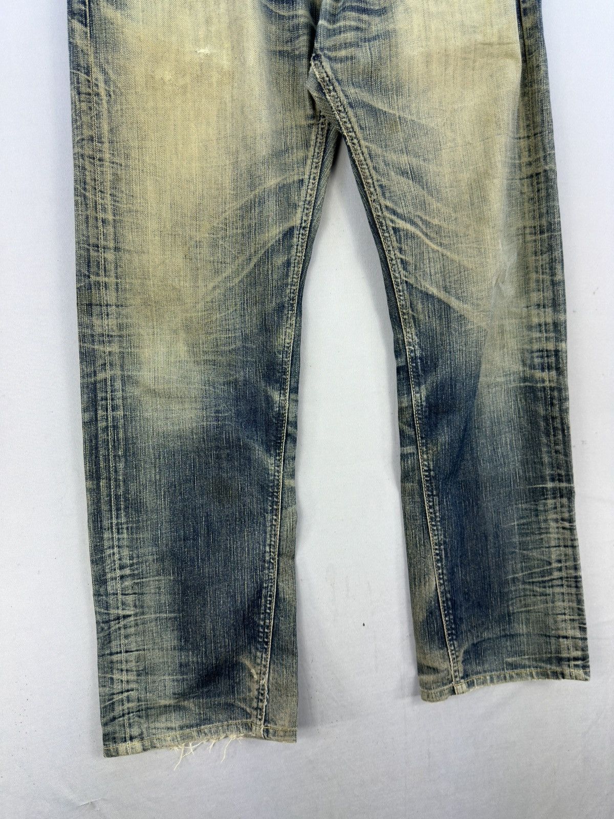 Kapital Edwin 503 Blue Trip Distressed Denim Jeans Size US 32 / EU 48 - 4 Thumbnail