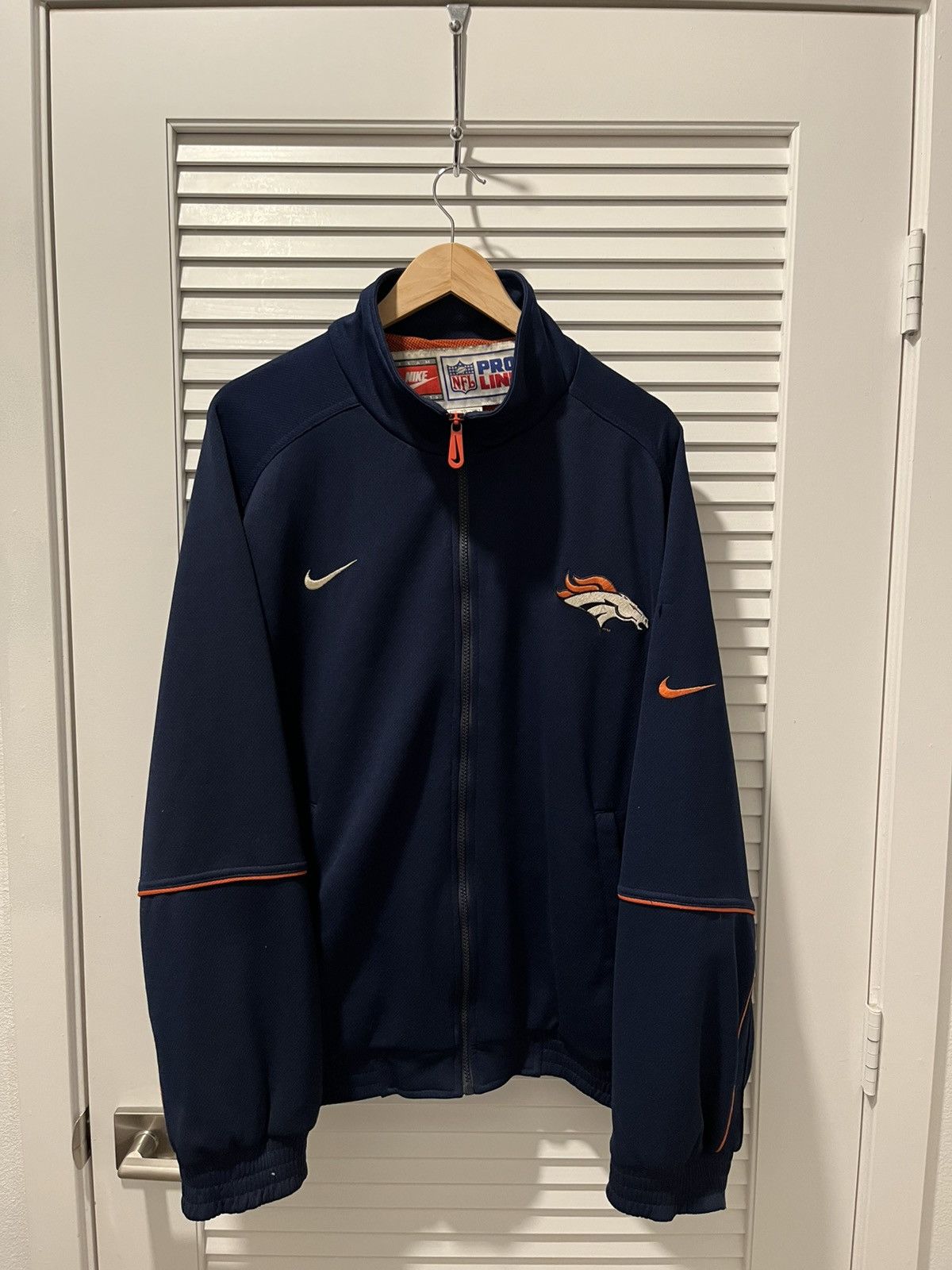 Nike Vintage 90s Nike Denver Broncos Jacket Navy Orange Size US XL / EU 56 / 4 - 1 Thumbnail
