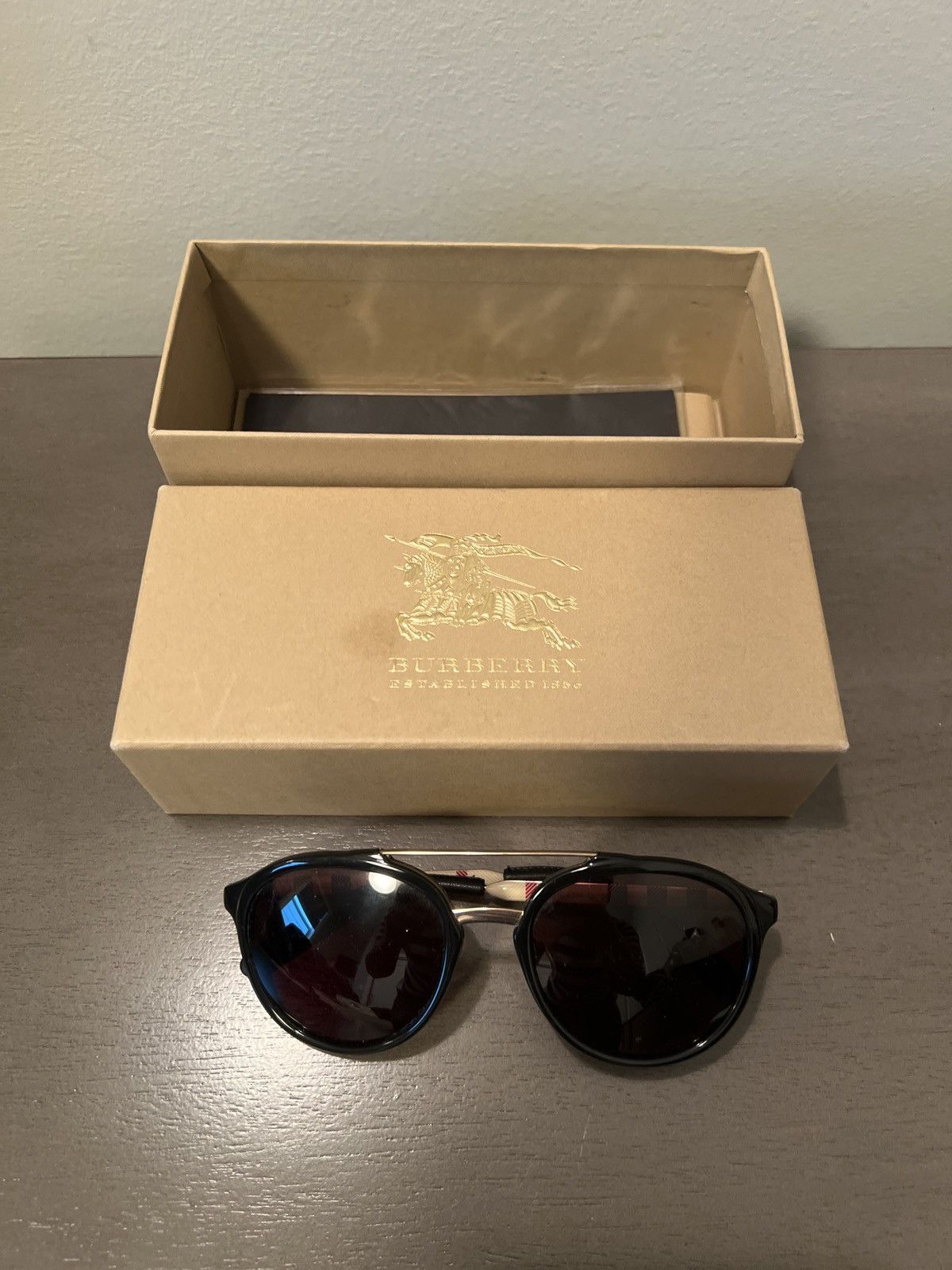 image of Burberry Sunglasses in Black, Men's