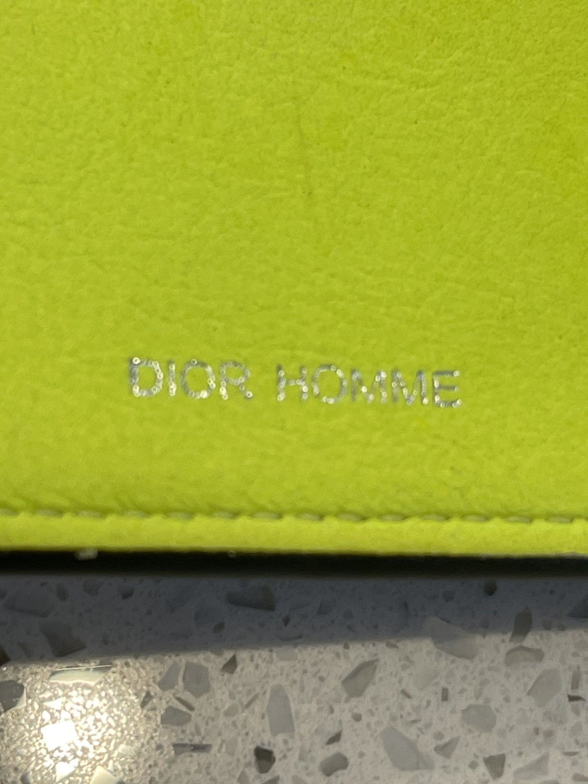 Dior × Kris Van Assche Dior Homme long wallet black/lime by KVA Size ONE SIZE - 4 Thumbnail