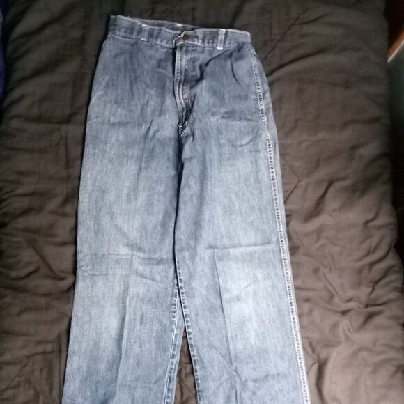 Other Vintage 70s Heart Pocket Embroidered Denim Blue Jeans Size 34" / US 12 / IT 48 - 5 Thumbnail