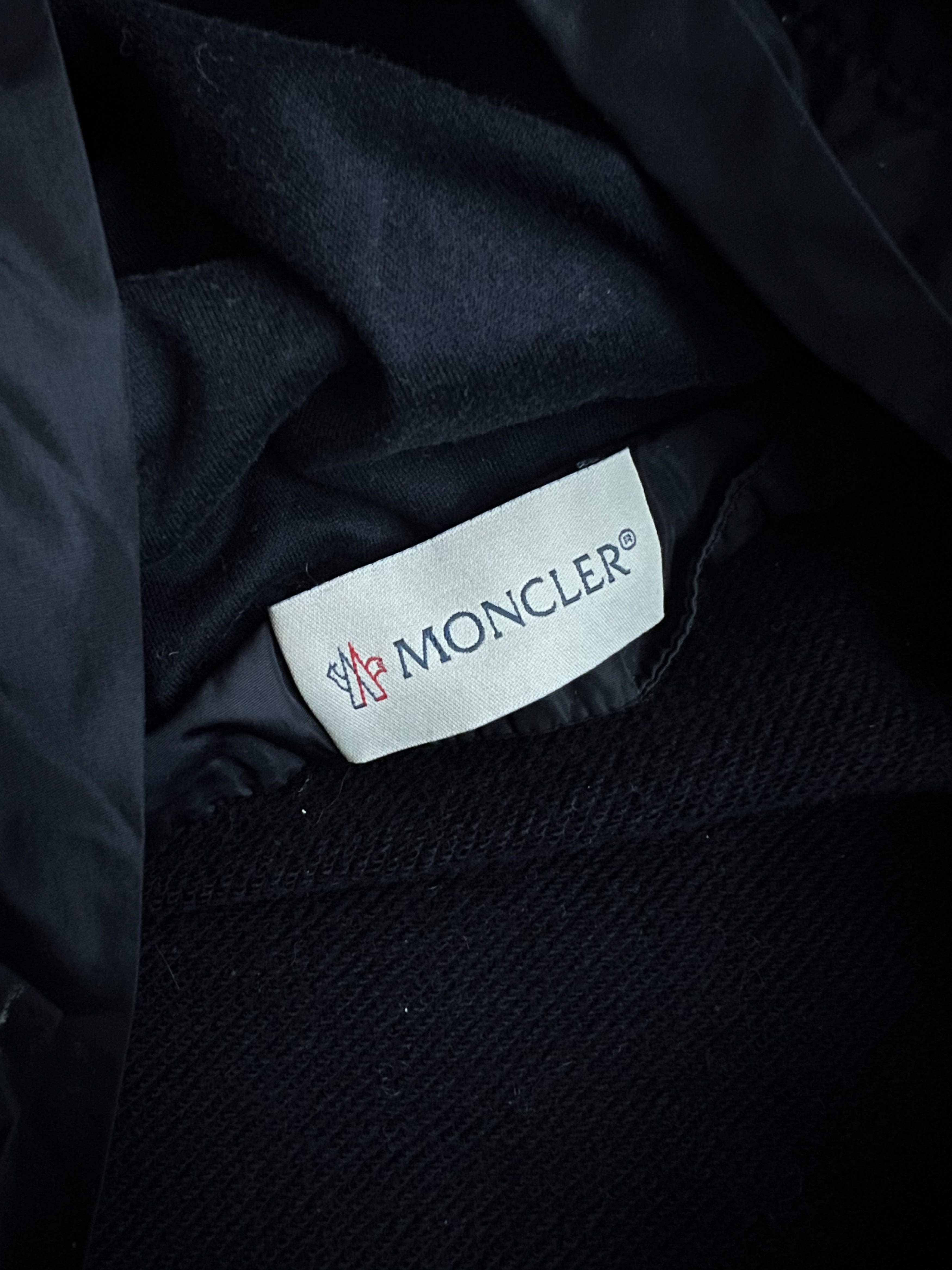 Moncler Moncler Navy Blue Cotton Knit Zipped Hooded Sweatshirt Size S / US 4 / IT 40 - 7 Thumbnail