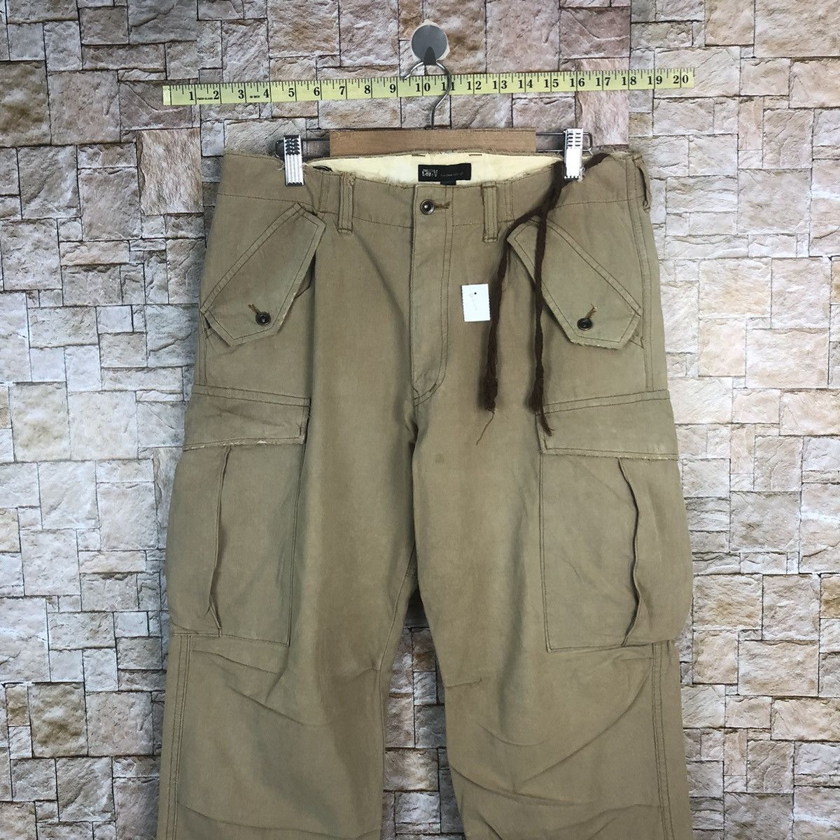 Japanese Brand CnCv Brown Cargo utility tactical Multipocket Pants #A747 Size US 31 - 2 Thumbnail