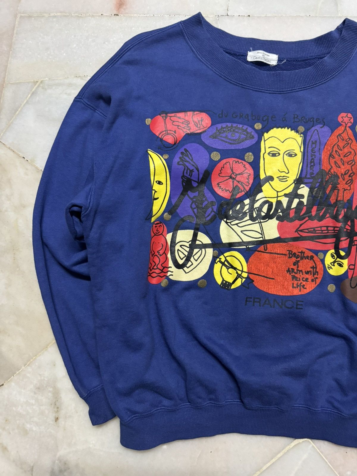 Jean Charles De Castelbajac 💥RARE💥90's JEAN-CHARLES DE CASTELBAJAC SWEATSHIRT ART PRINT Size US M / EU 48-50 / 2 - 2 Thumbnail