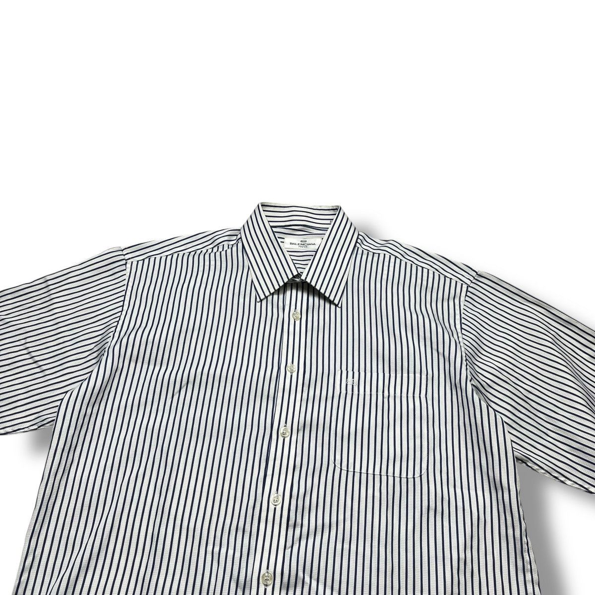Balenciaga Vintage Balenciaga Paris striped Long Sleeve Button shirt Size US L / EU 52-54 / 3 - 4 Thumbnail