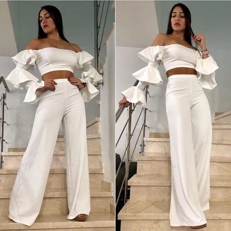 Designer × Other New, Liang Xuans Luxury Designer White 2 Piece Jumpsuit. Size 28" / US 6 / IT 42 - 16 Thumbnail