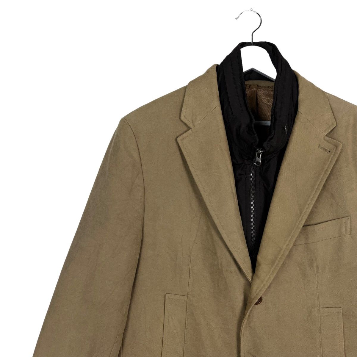 Other 🔥 DESIREE PURO COTONE MOLESKIN DOUBLE LAYER ZIPPER JACKET Size US XL / EU 56 / 4 - 4 Thumbnail