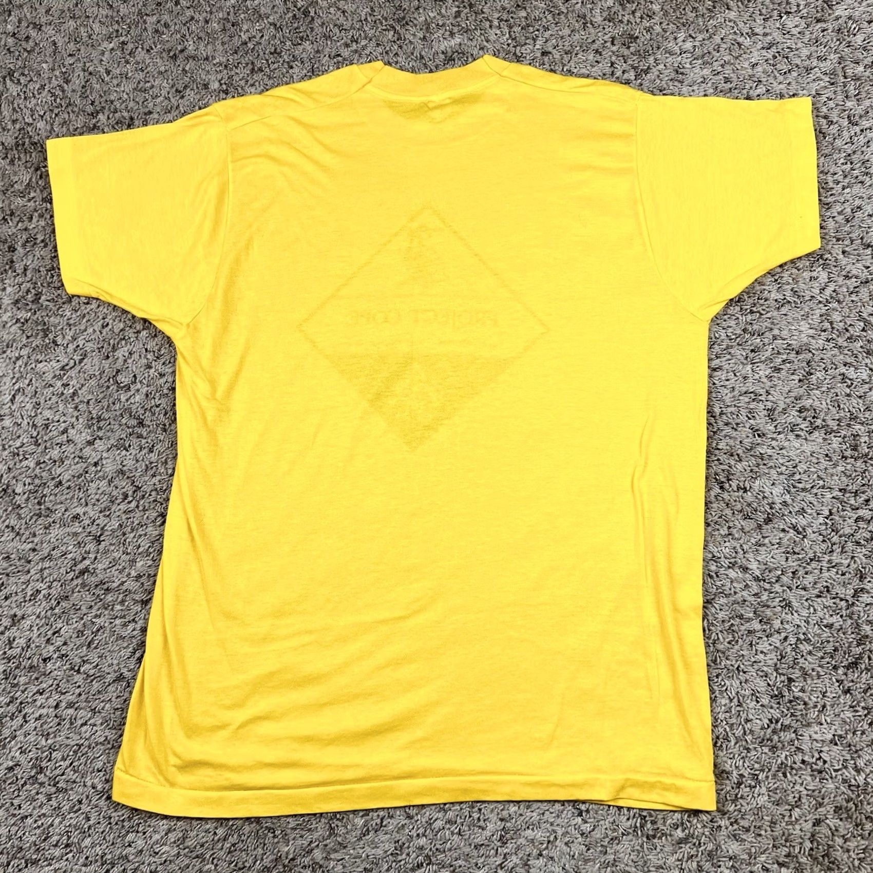 Vintage VINTAGE 80s Boy Scout Project Cope Graphic Single Stitch T-Shirt Large Made USA Shirt Mens Yellow Cotton Polyester Graphic Print 80s Vintage Size US L / EU 52-54 / 3 - 3 Thumbnail