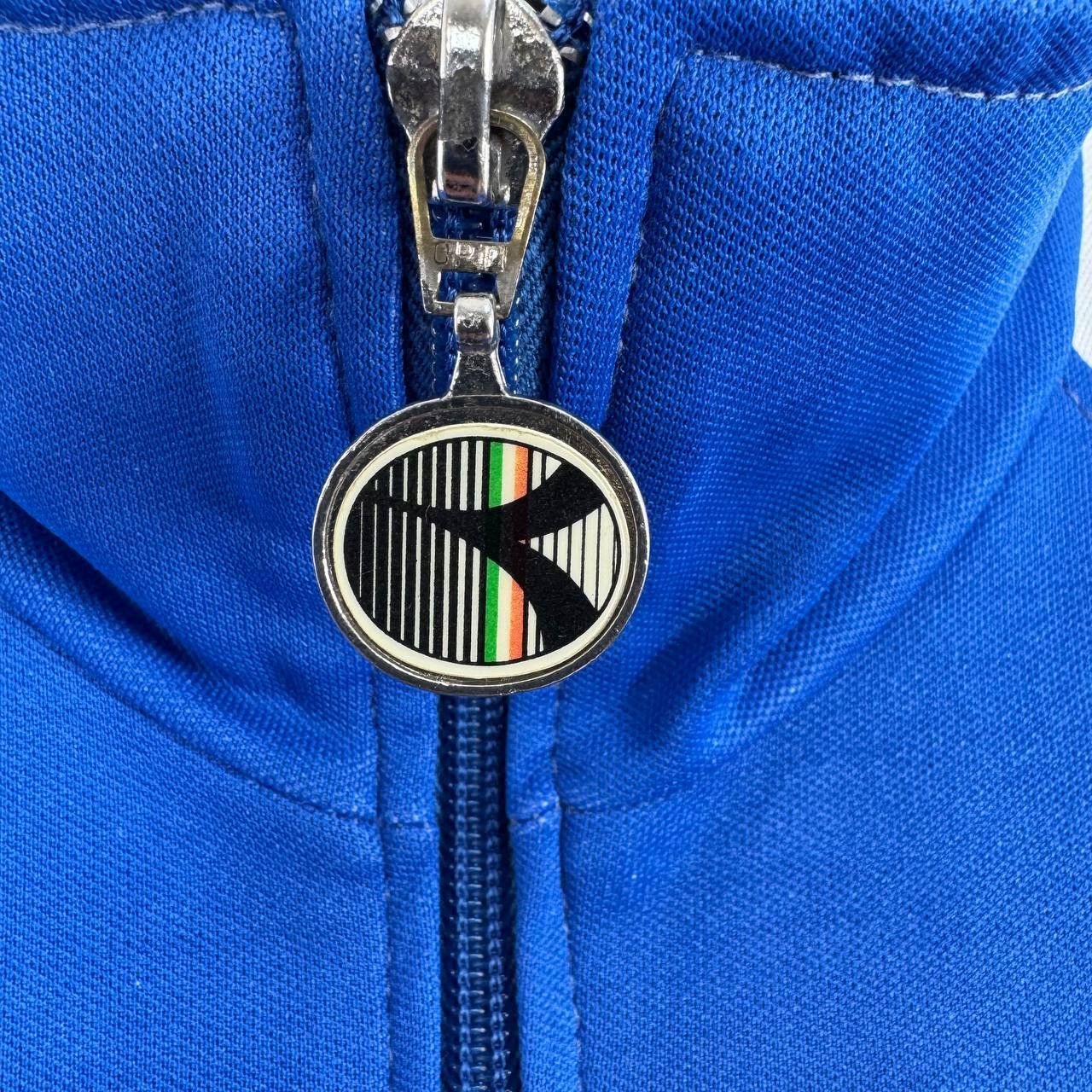 Diadora Diadora Vintage Track Jacket Blue White Full Zip Men Size L Size US L / EU 52-54 / 3 - 3 Thumbnail
