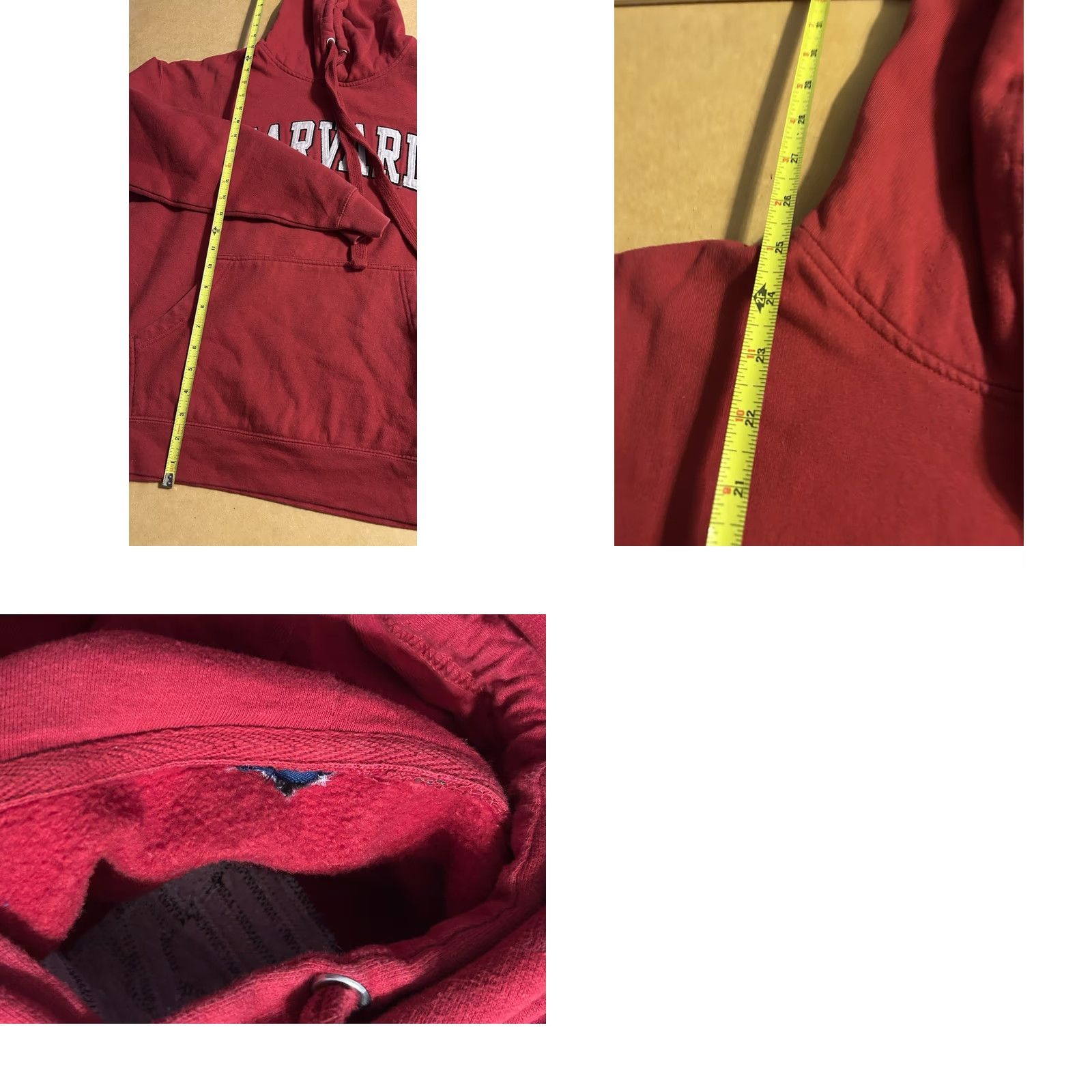 KangaROOS VTG Harvard University Hoodie Men Medium Maroon Kangaroo Pocket Drawstrings Logo Hooded Pullover Size US M / EU 48-50 / 2 - 10 Thumbnail
