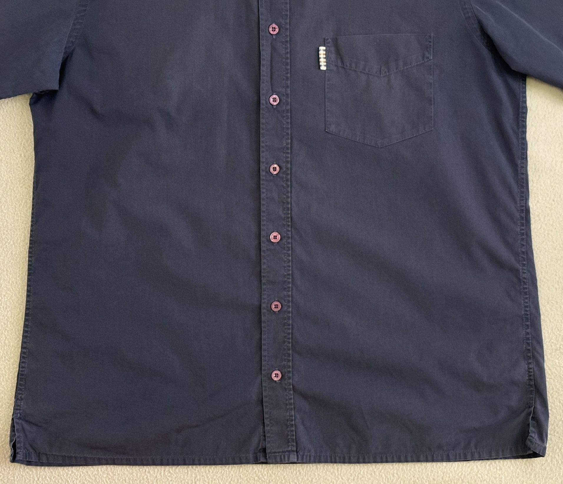 Aquascutum Aquascutum navy short shirt large Size US L / EU 52-54 / 3 - 6 Thumbnail