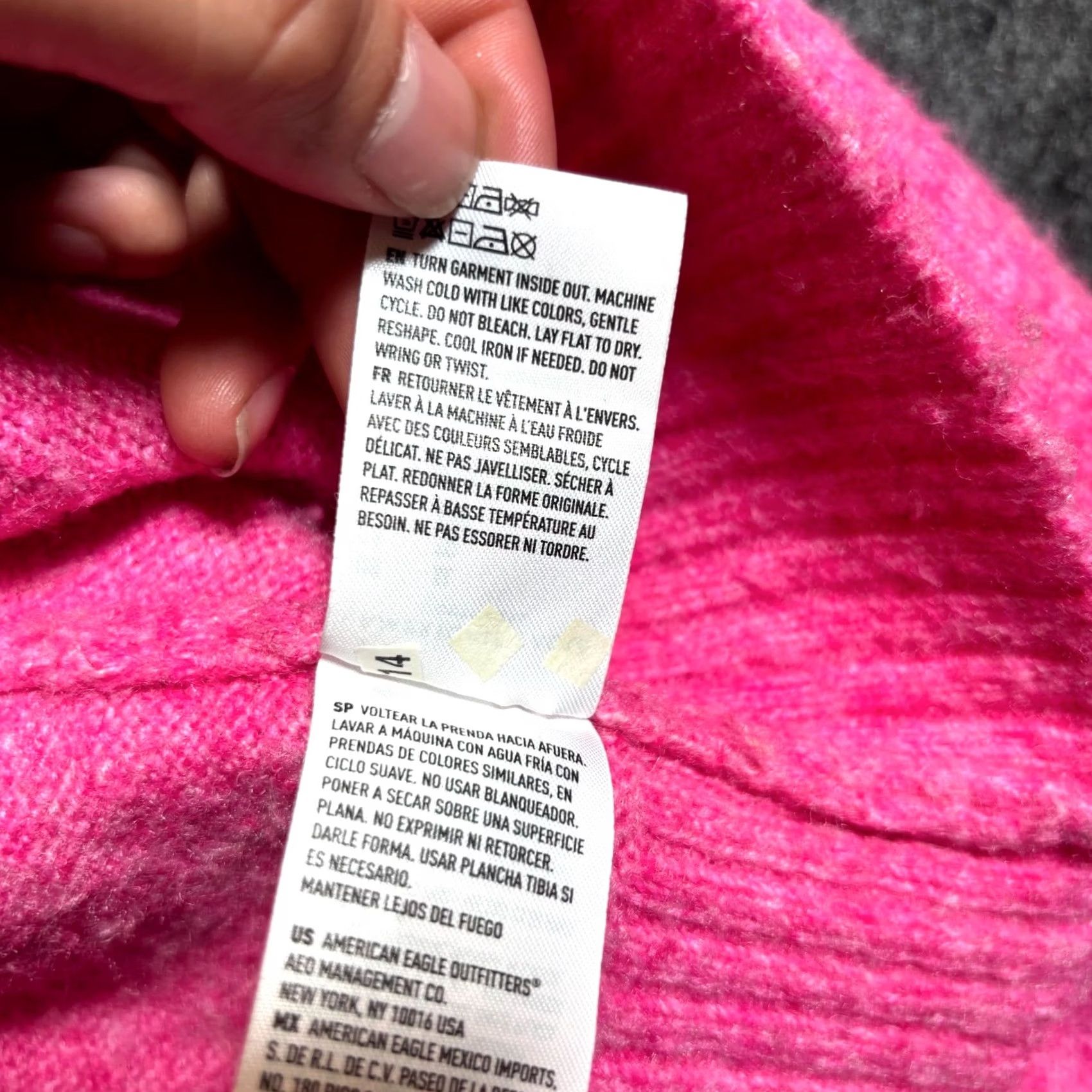 American Eagle Outfitters American Eagle Outfitters Sweater Womens XL Pink Polyester Winter Preppy Stretch Size XL / US 12-14 / IT 48-50 - 5 Thumbnail
