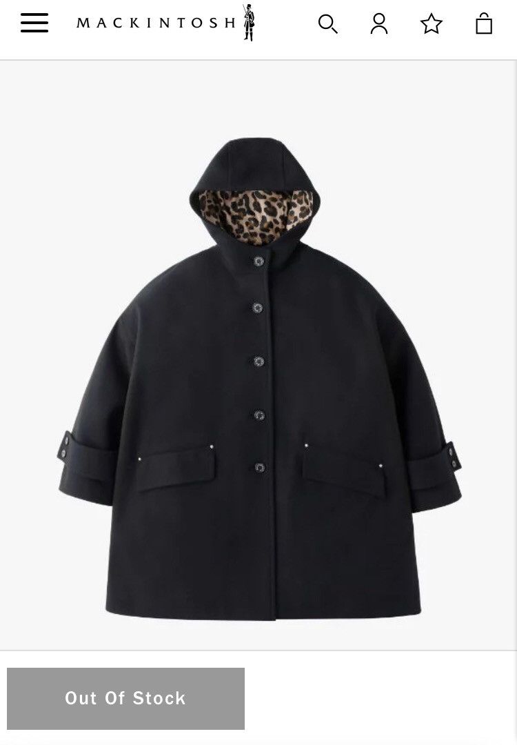 Mackintosh Mackintosh Humbie Black Wool Hooded Overcoat Size XS / US 0-2 / IT 36-38 - 6 Thumbnail