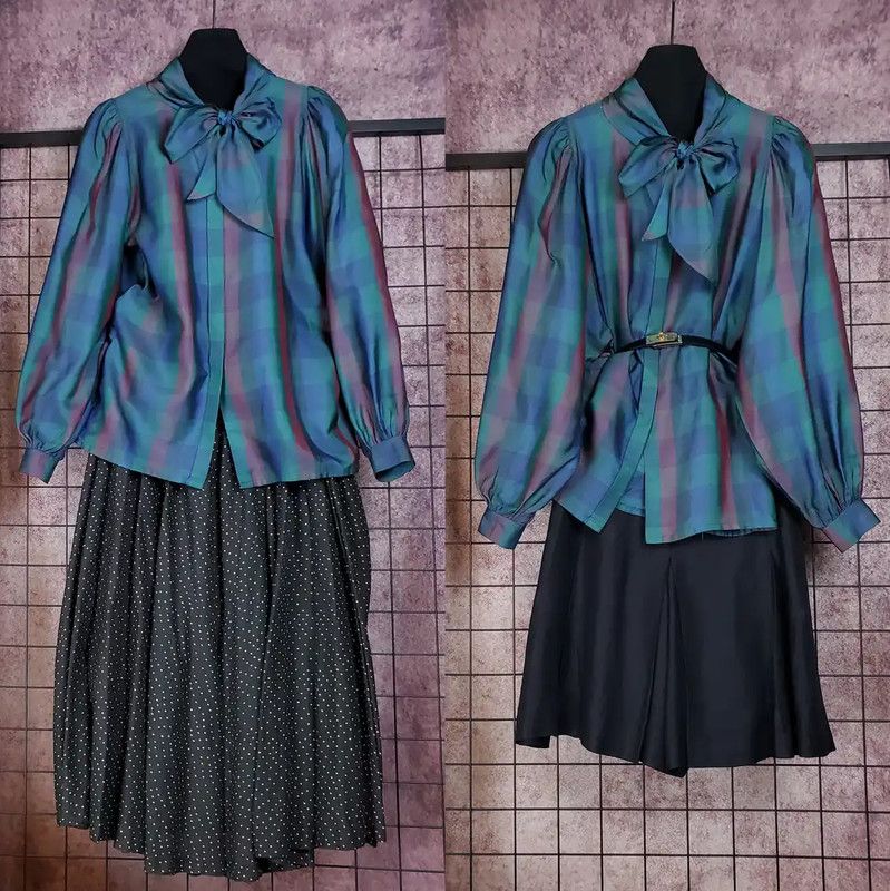 Dior Dior Green Silk Checkered Long Sleeve Shirt 0089 Size M / US 6-8 / IT 42-44 - 1 Thumbnail