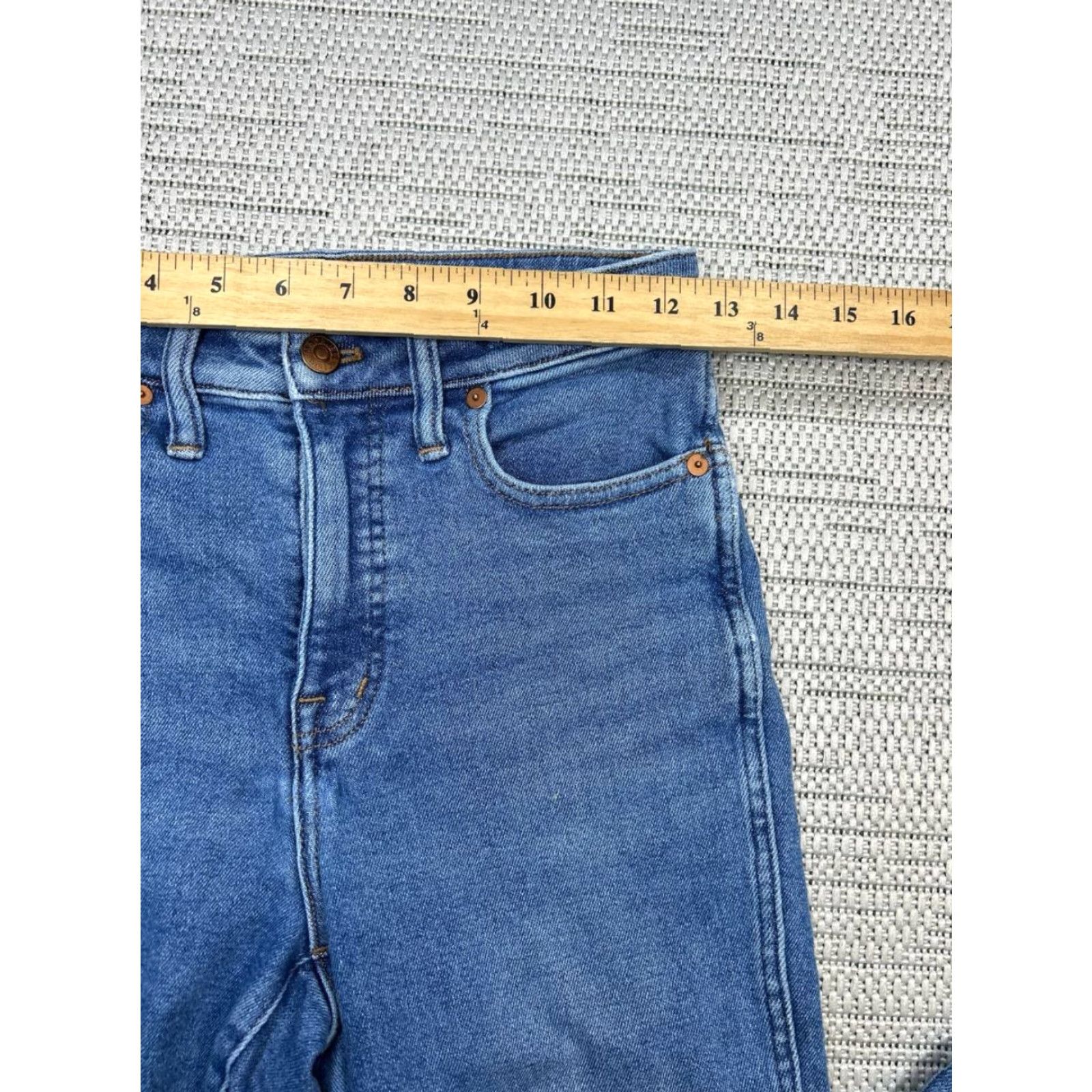 Madewell Madewell Curvy Stovepipe Jeans Women 26 Blue denim Cotton Stretch Straight 25x27 Jeans Size 26" / US 2 / IT 38 - 3 Thumbnail