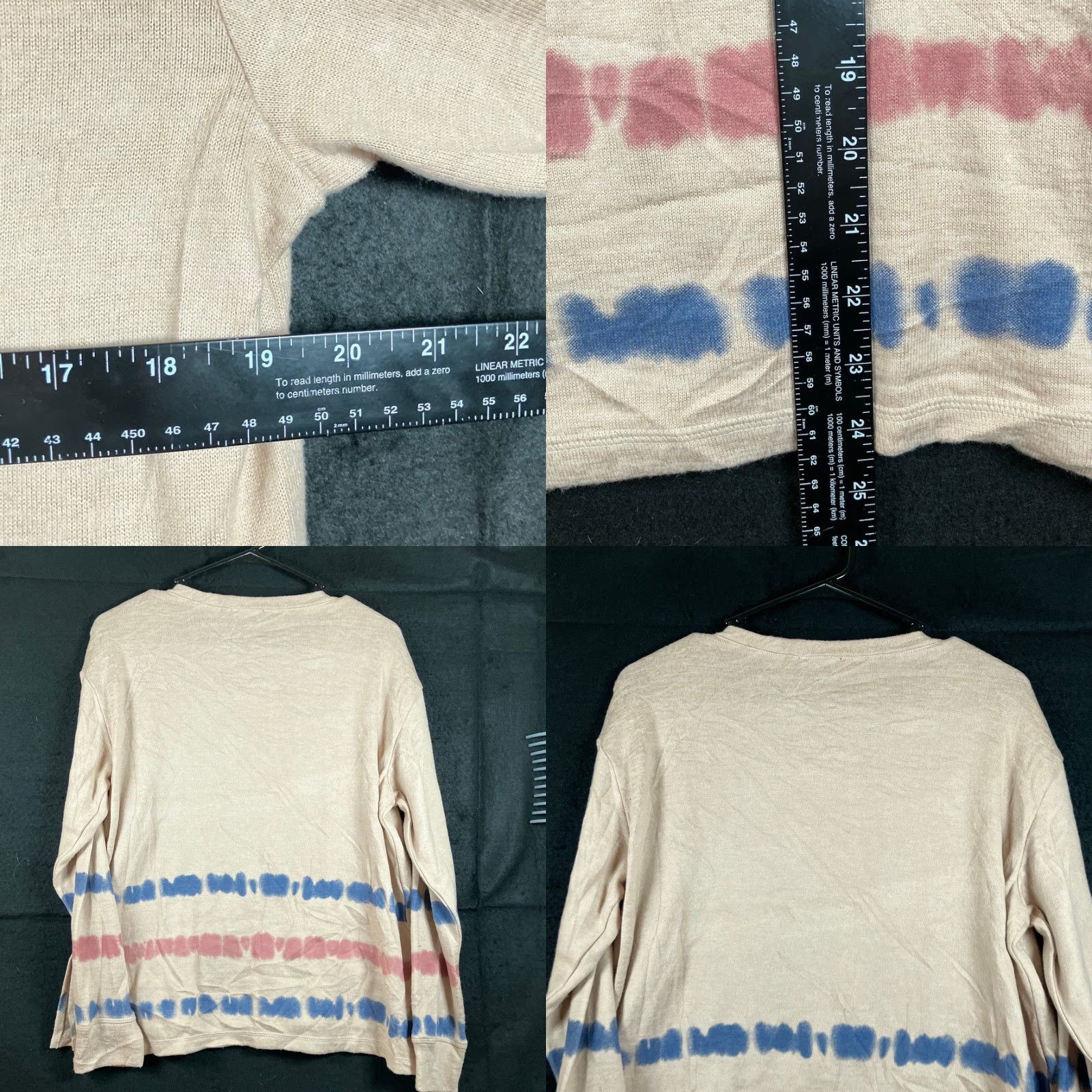 Jessica Simpson Jessica Simpson Womens Shirt Tan Side Split Scoop Neck Long Sleeved Stretch L Shirt Size L / US 10 / IT 46 - 8 Thumbnail