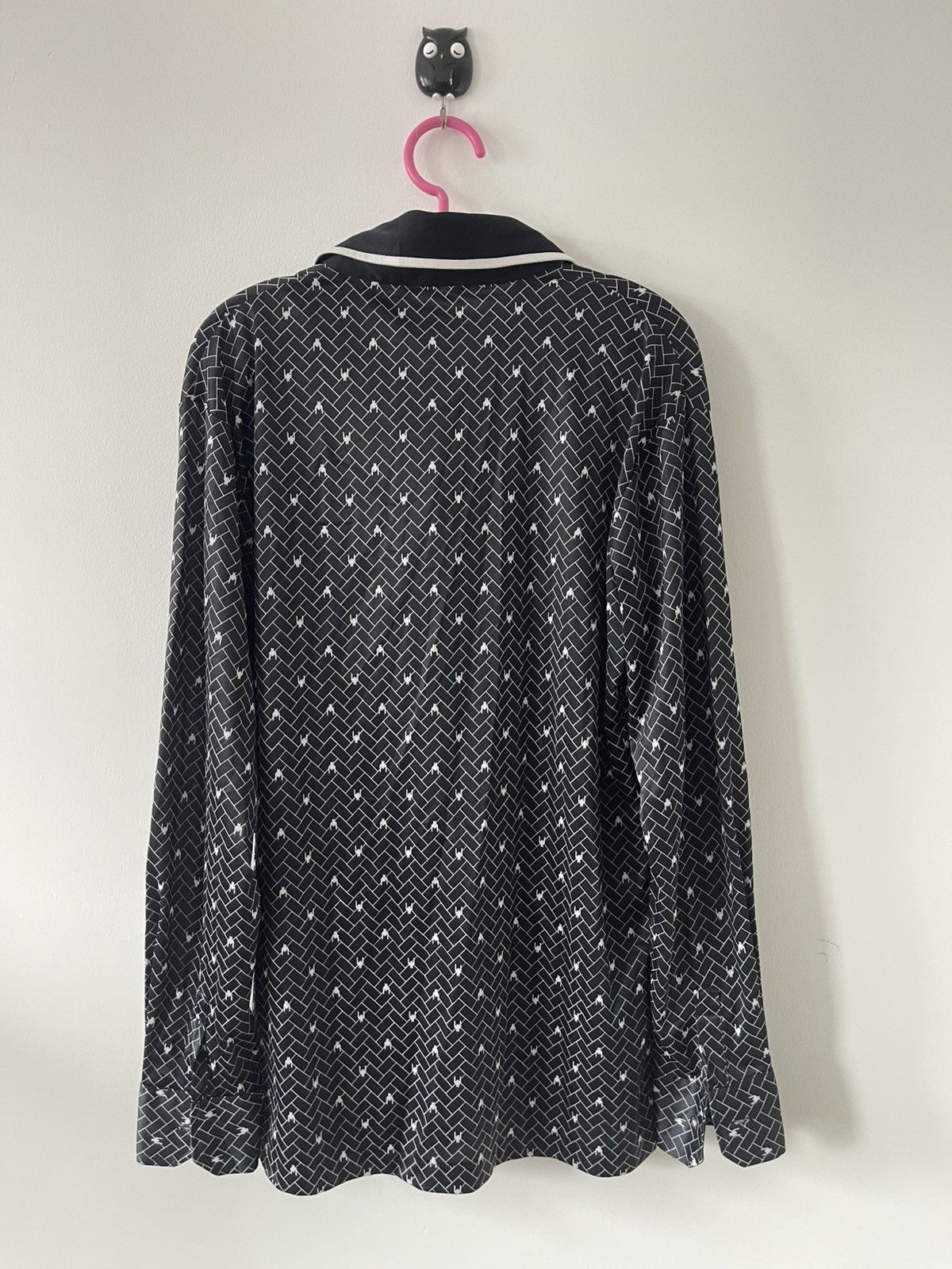 Vintage Rare 70s Retro HENRY PORTER Big Collar Houndstooth All Over Size US L / EU 52-54 / 3 - 6 Thumbnail