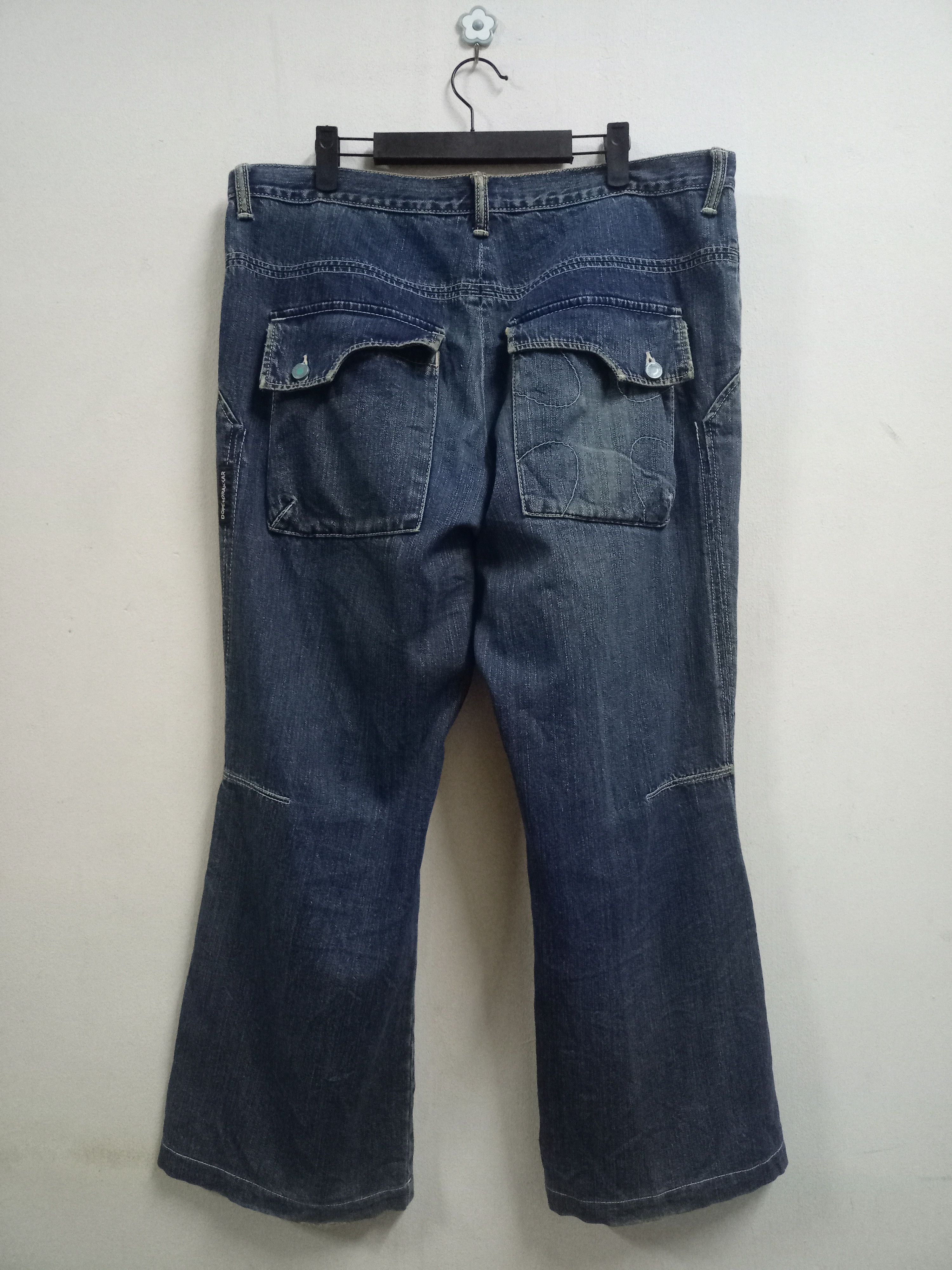 Japanese Brand Vintage Japanese Brand Mud Wash Flare Denim Baggy Jeans Size US 37 - 2 Thumbnail