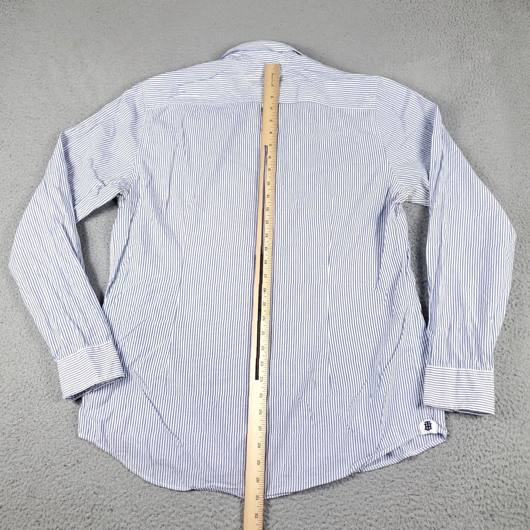 Tommy Hilfiger Tommy Hilfiger Button-Up Shirt Mens XL Blue White Striped Long Sleeve Regular Fit Size US XL / EU 56 / 4 - 5 Thumbnail