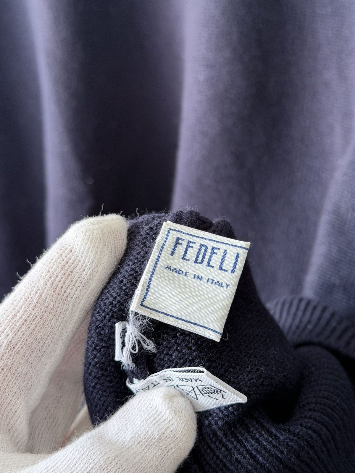 Fedeli NWT Fedeli Navy Blue Cashmere Turtleneck Sweater Size US XXL / EU 58 / 5 - 9 Thumbnail