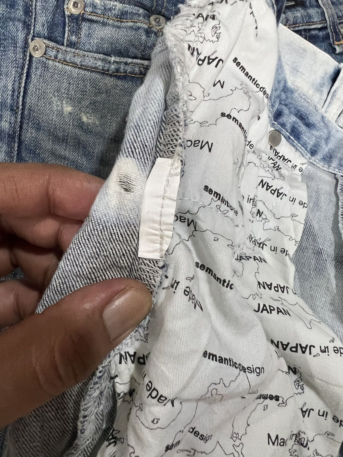 semanticdesign 🔥Semantic Design Stretch Distressed Denim Size US 29 - 15 Thumbnail