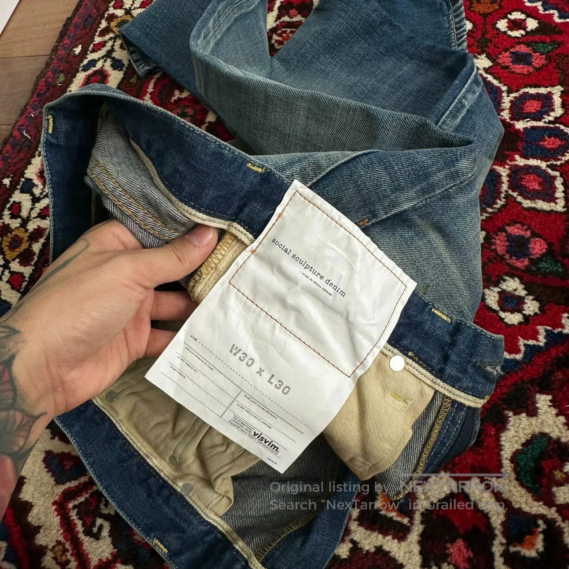 Visvim visvim denim pants with yellow clay wash. Size US 30 / EU 46 - 6 Thumbnail