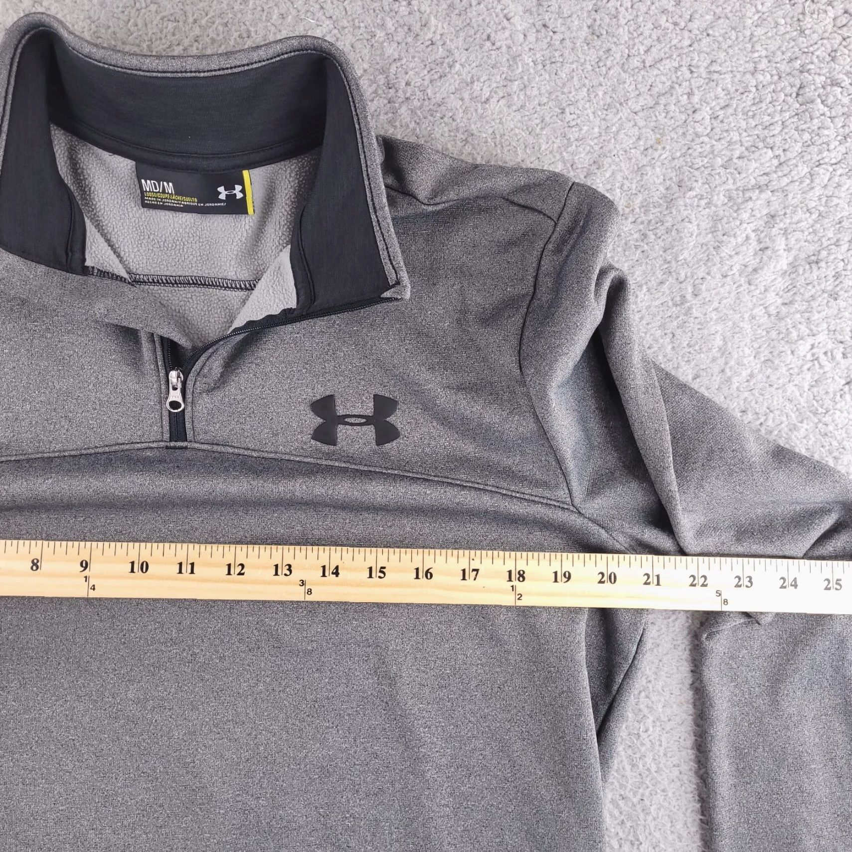 Under Armour Under Armour Sweater Mens Medium Quarter Zip Gray Golf Performance Polyester Pullover 1/4 Zip Logo Regular Size M Gray Mens Golf Under Armour Sweater Size US M / EU 48-50 / 2 - 6 Thumbnail
