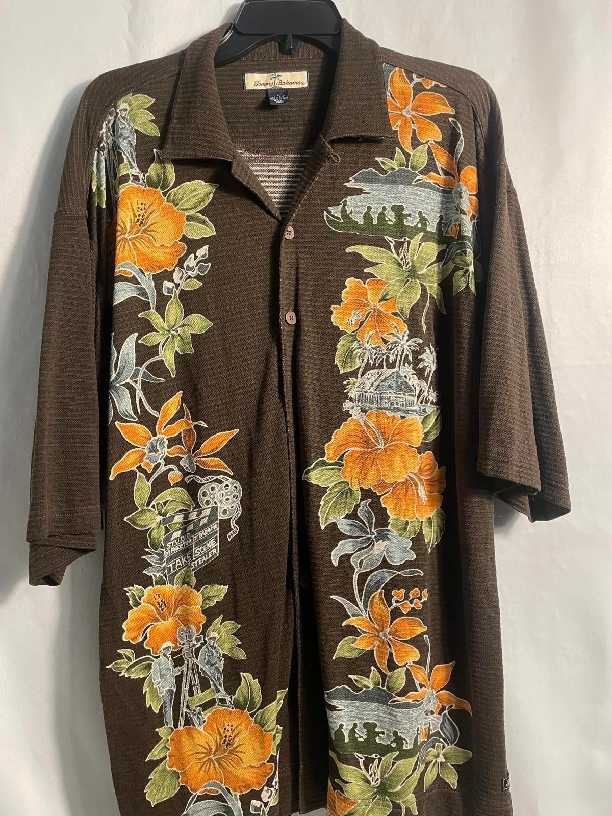 Tommy Bahama Stylish Hawaiian Floral Button-Up Shirt - Tommy Bahama Size US L / EU 52-54 / 3 - 1 Thumbnail