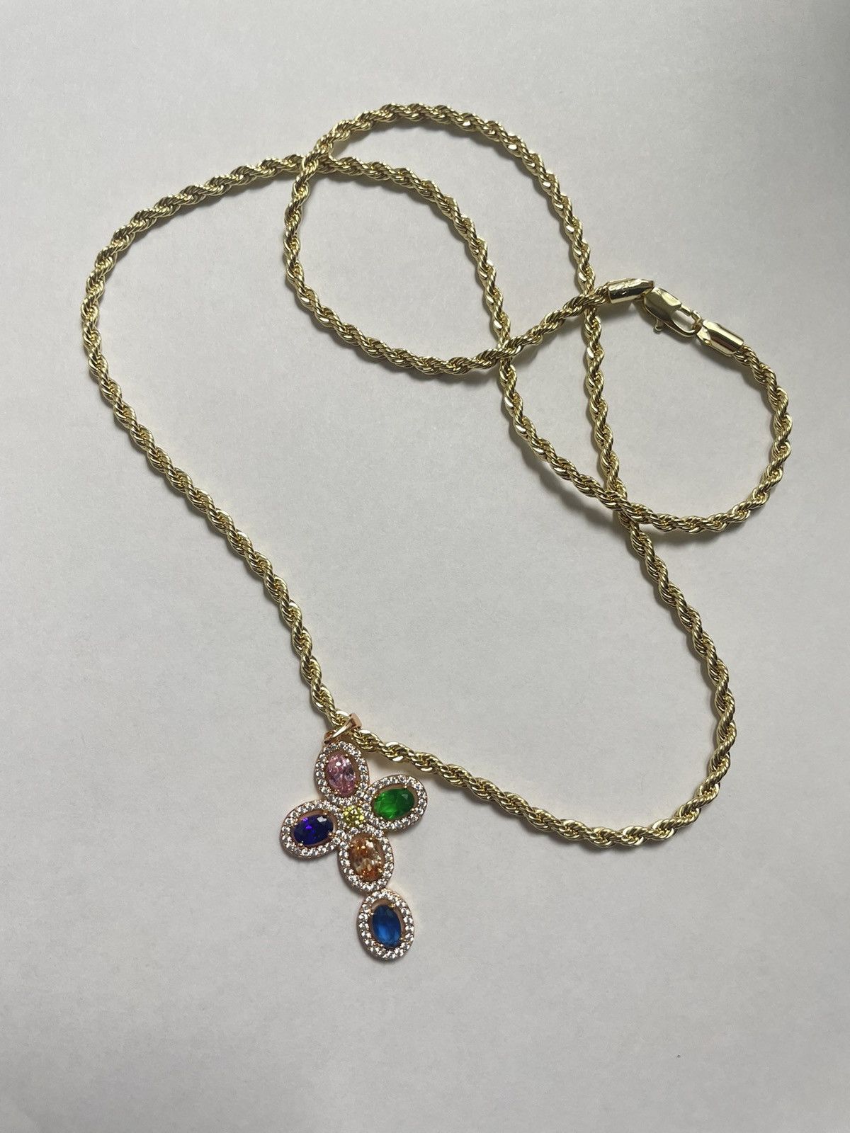 Vintage Gold cross chain Size ONE SIZE - 4 Thumbnail