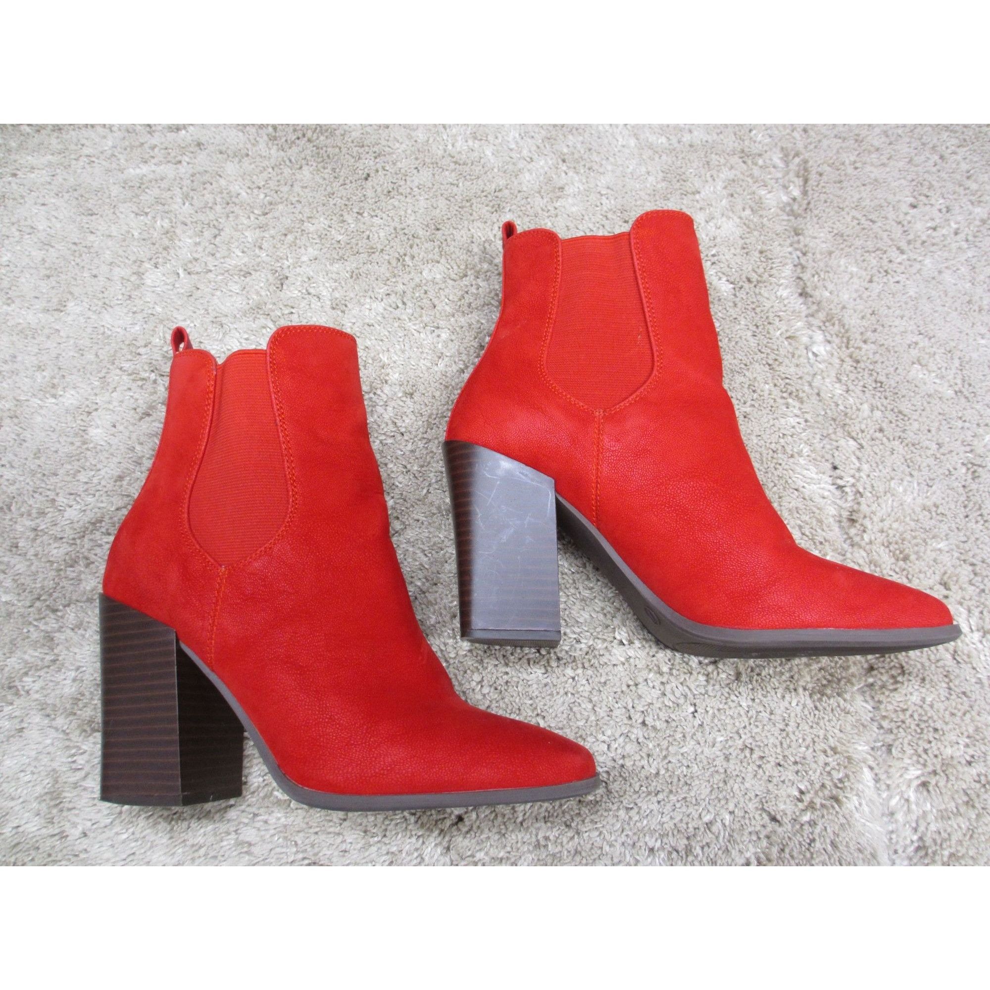 Other JOURNEE COLLECTION WOMENS PULL ON RED ANKLE BOOTS 7 Size US 7 / IT 37 - 2 Thumbnail