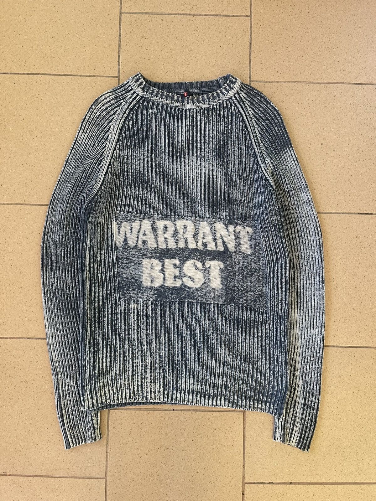 Japanese Brand Crazy Distressed Faded Effect Avant Garde Sweater Size US L / EU 52-54 / 3 - 2 Thumbnail