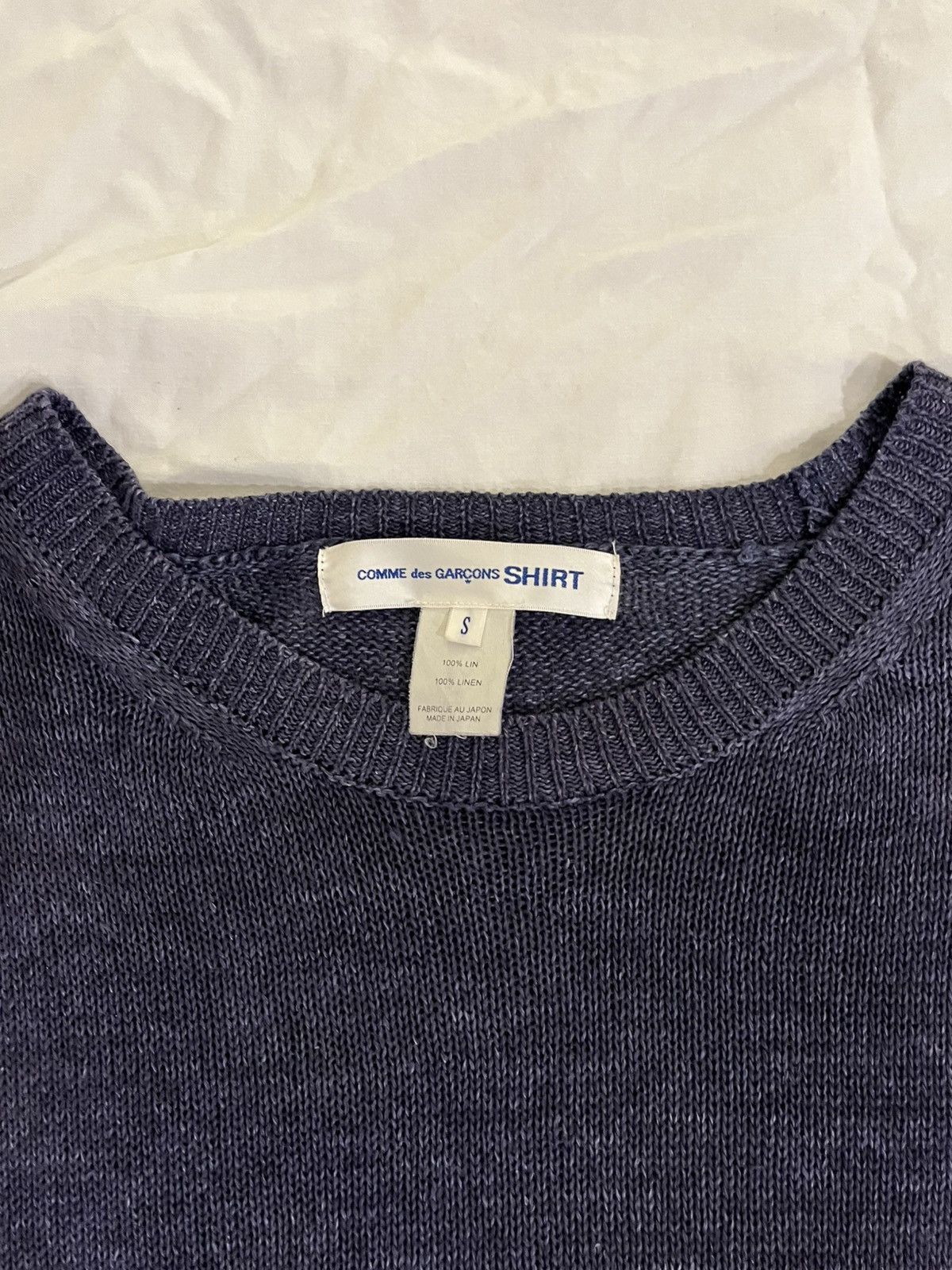 Comme des Garcons SHIRT × Vintage Comme des garçon linen knit pullover Size US S / EU 44-46 / 1 - 3 Thumbnail