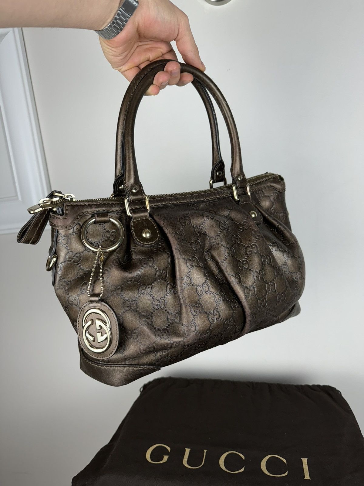 Gucci Leather bag Gucci Sukey monogram GG original luxury item Size ONE SIZE - 2 Thumbnail