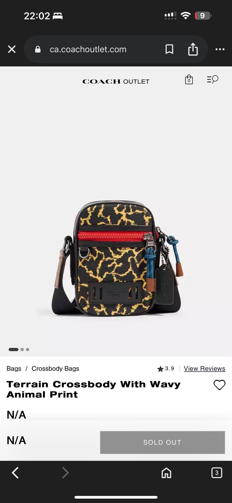 ☆COACH☆TERRAIN CROSS BODY BAG WITH WAVY ANIMAL PRINT COACH® Outlet | Terrain Crossbody With Wavy Animal Print