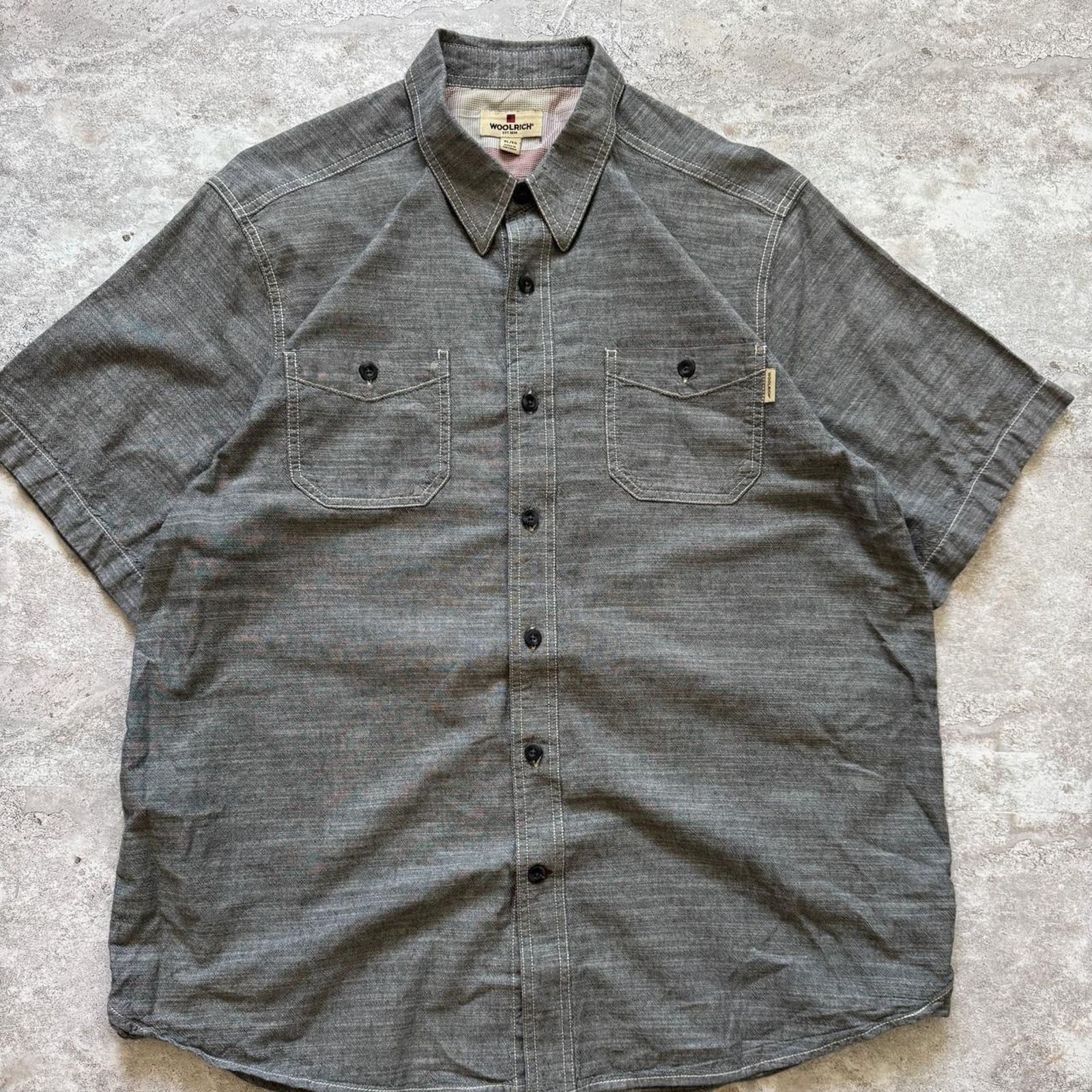 Woolrich Woolen Mills Woolrich Men’s Chambray Gray Button Down Shirt – Size XL Size US XL / EU 56 / 4 - 1 Thumbnail