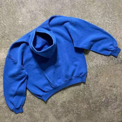 Japanese Brand Hoodie Dark blue solid color casual washed retro hoodie Size US L / EU 52-54 / 3 - 2 Thumbnail