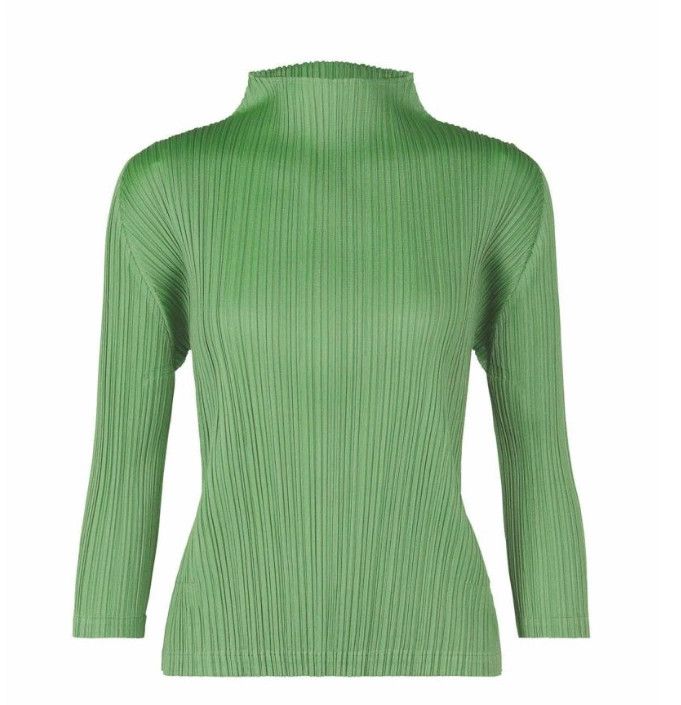 issey miyake size:3 Green long-sleeved top 2506-Nextarrow