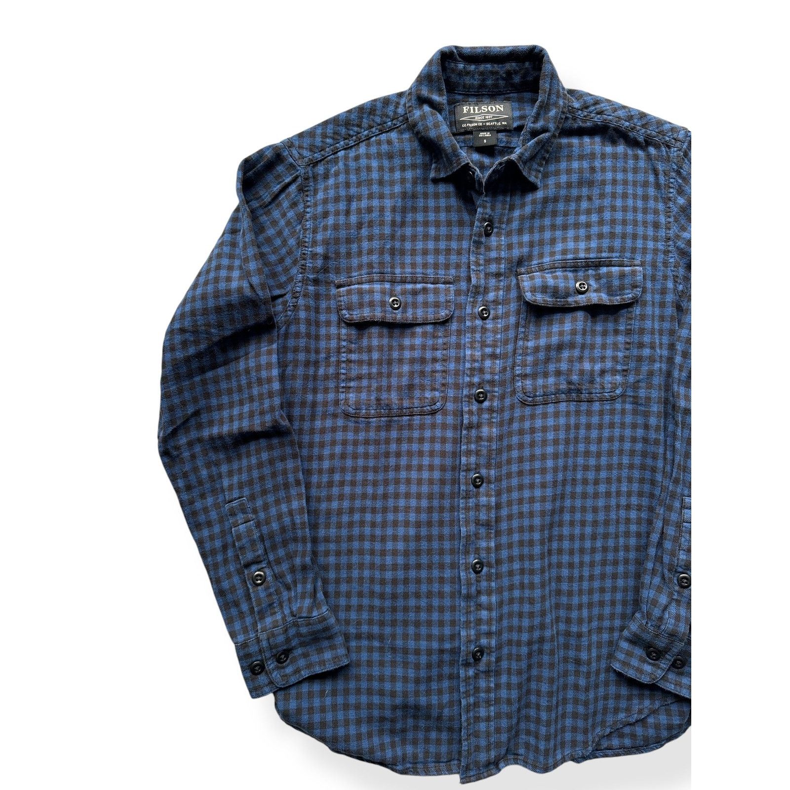 Filson Filson Blue Black Cotton Flannel Shirt SZ S Size US S / EU 44-46 / 1 - 3 Thumbnail