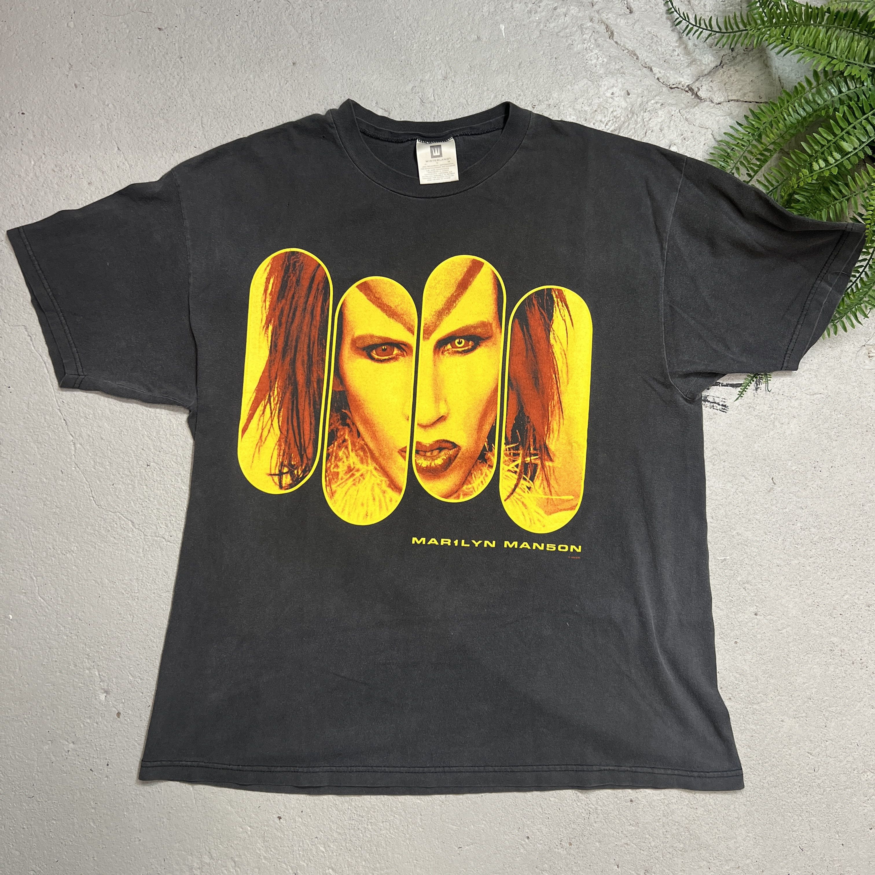 Marilyn Manson × Vintage 1999 Vintage Marilyn Manson Rock is Dead Tee Size US XL / EU 56 / 4 - 3 Thumbnail
