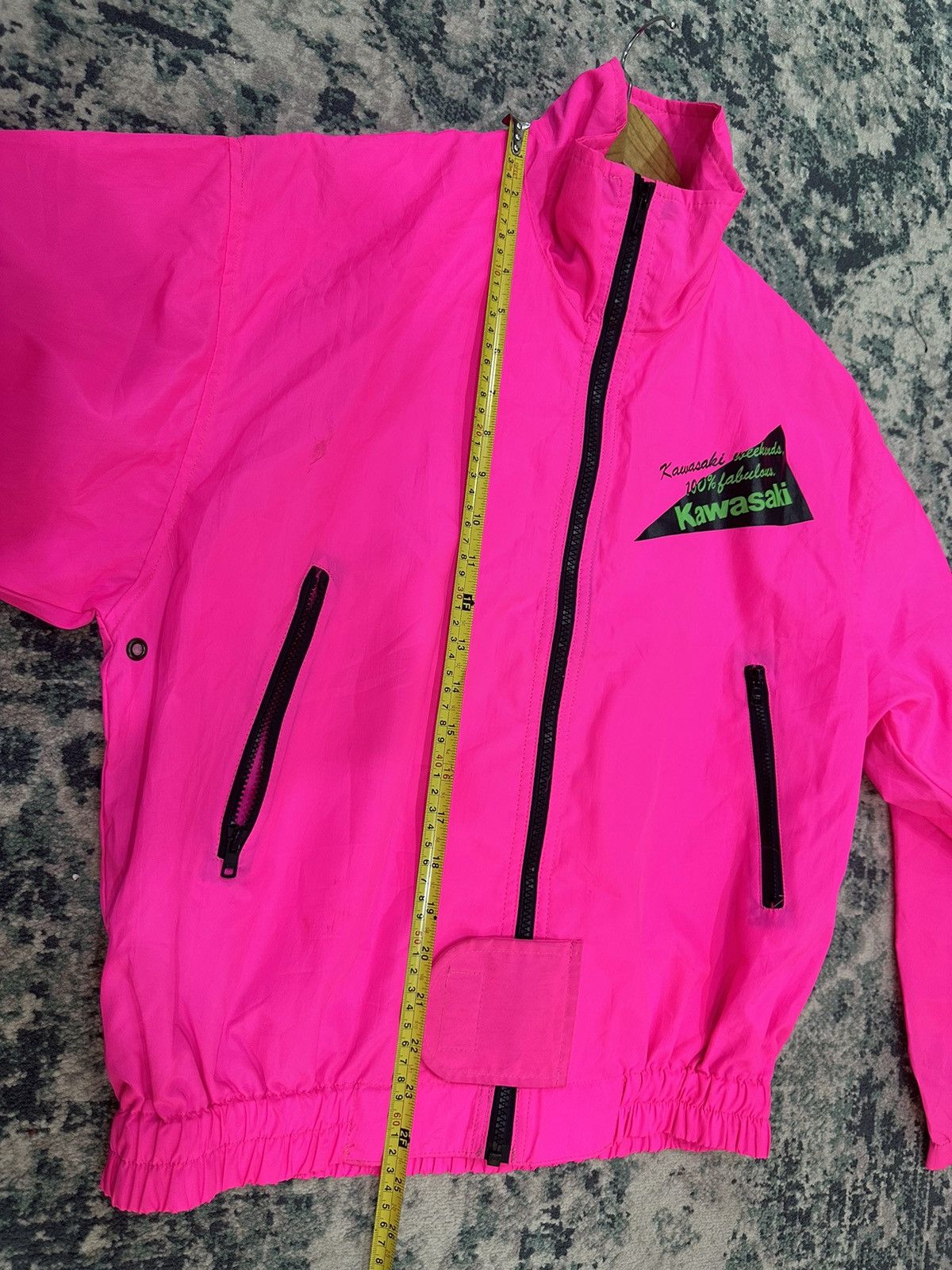 Vintage Vintage Kawasaki Luxury Riding Gear Neon Pink Jacket Size US L / EU 52-54 / 3 - 8 Thumbnail