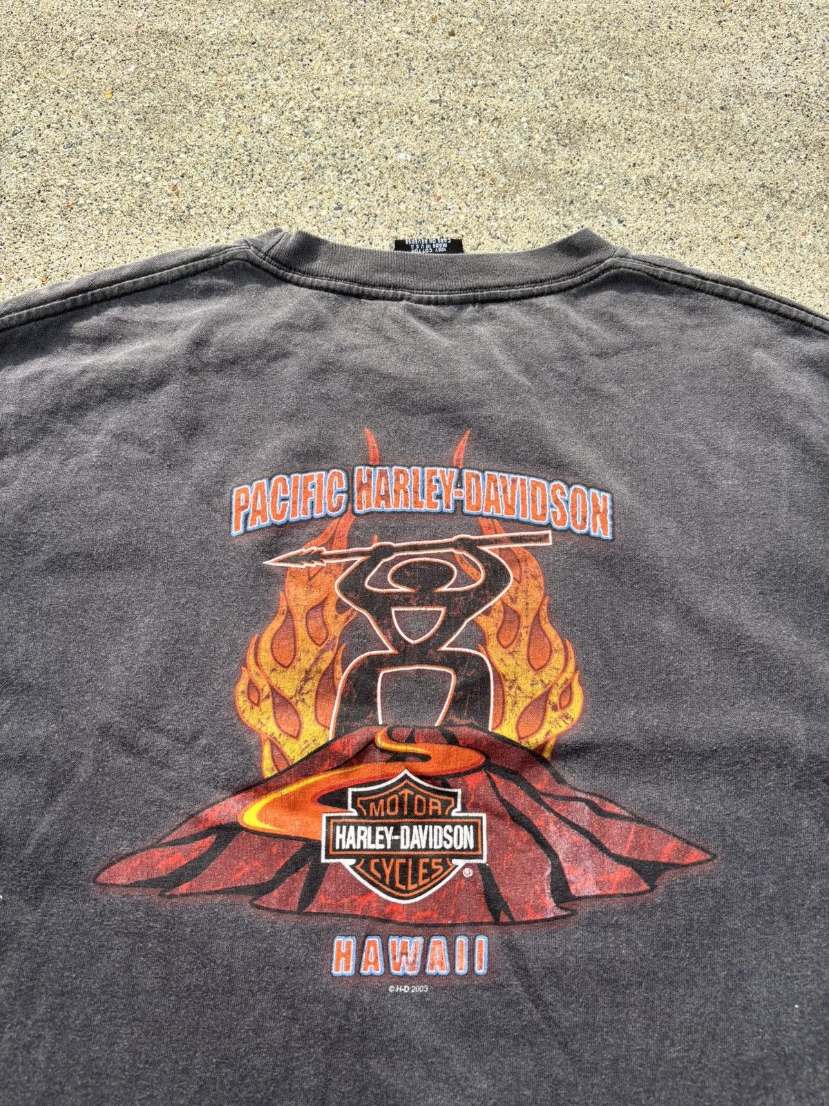 Harley Davidson Vintage 2003 Harley Davidson Hawaii Faded Tee Size US XL / EU 56 / 4 - 7 Thumbnail